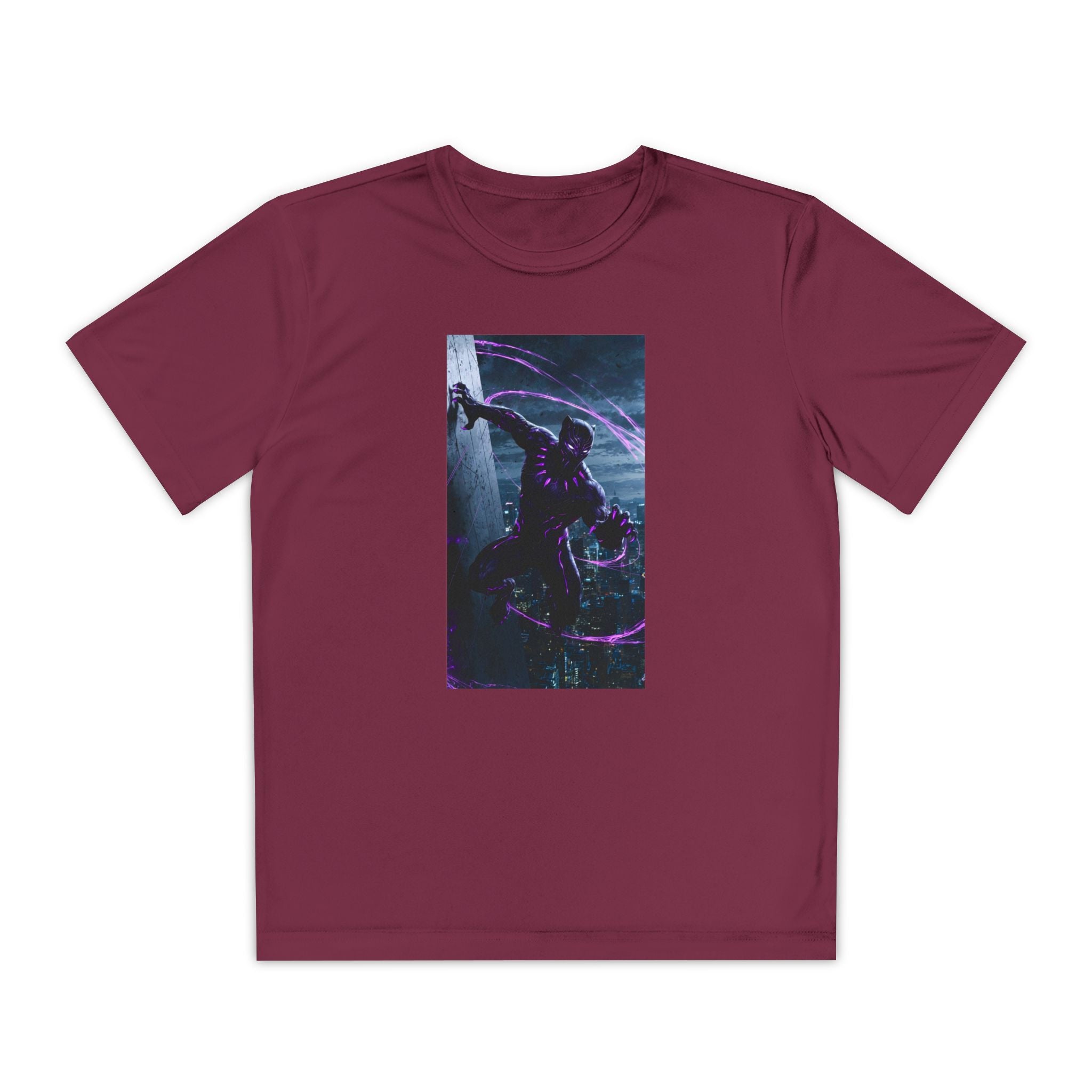 The Black Panther Superhero Marvel Patriotic, Kids Graphic T-Shirt, Boys Hero Top, Girls Comic Book Clothing, Birthday