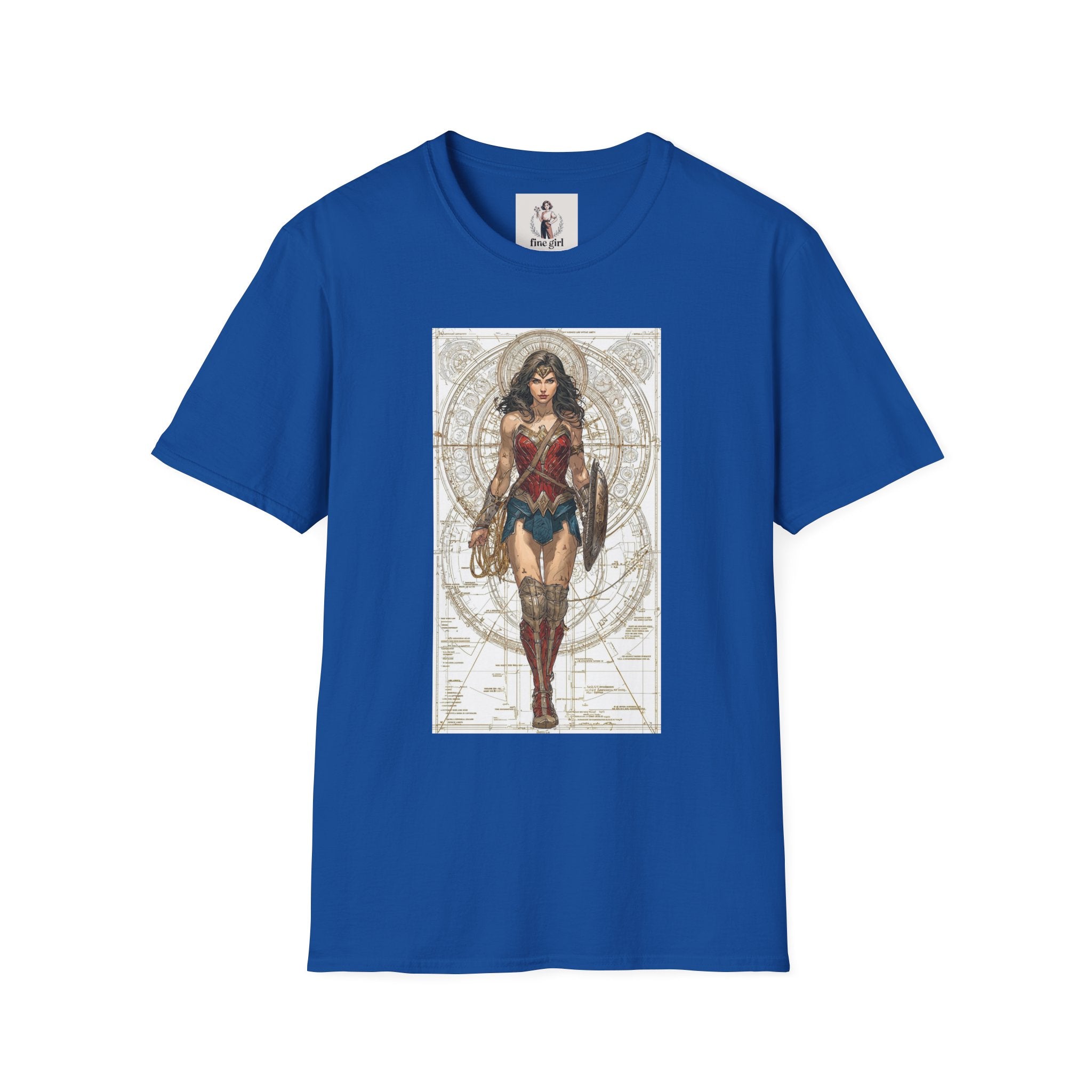 Wonder Woman Superhero Marvel Unisex Softstyle T-Shirt, Comic Book Tee, Geeky Clothing, Cosplay Costume Top