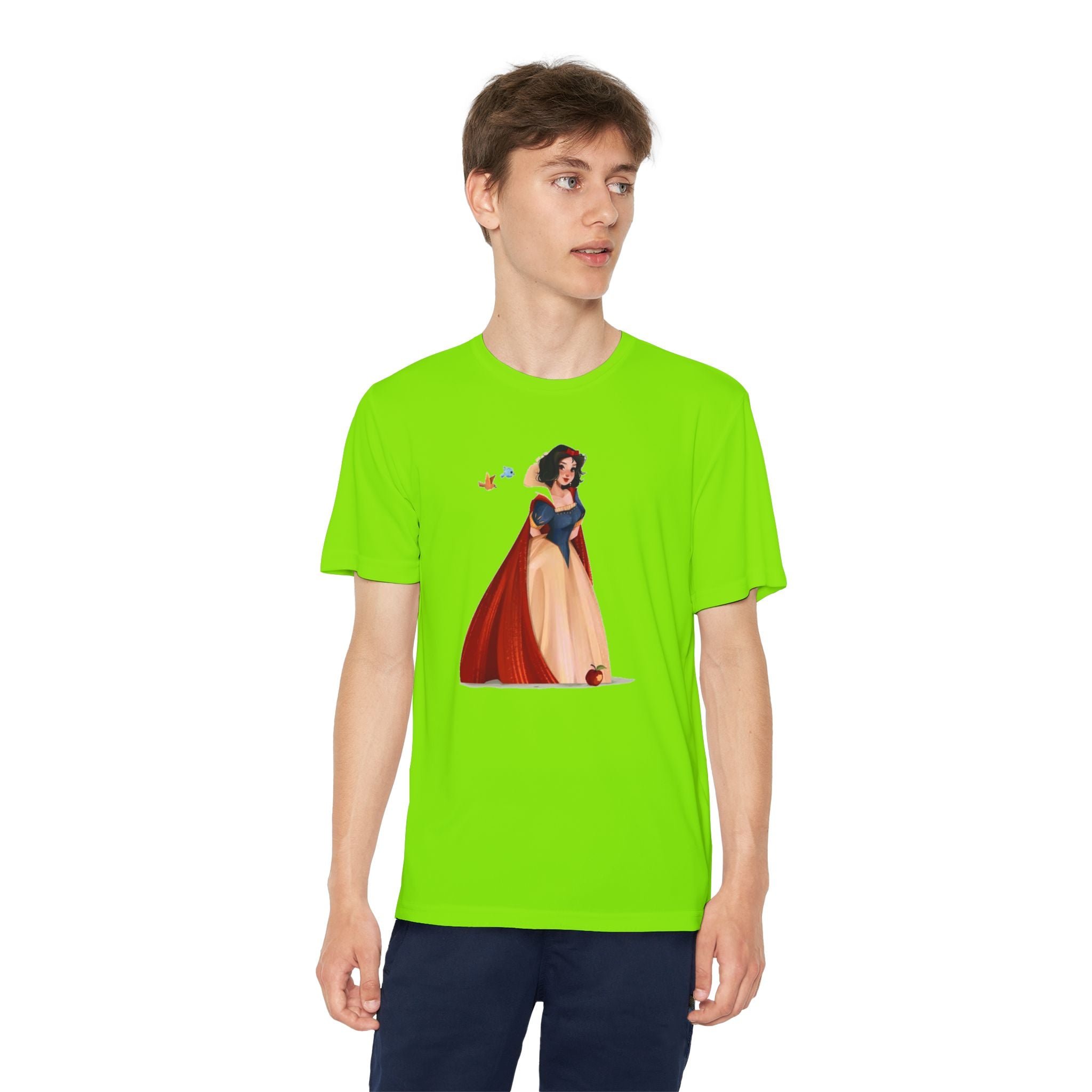 Snow White Youth T-Shirt Sports Graphic Tee, Cool Athletic Shirt for Kids, Perfect for Sports Events, Team Spirit