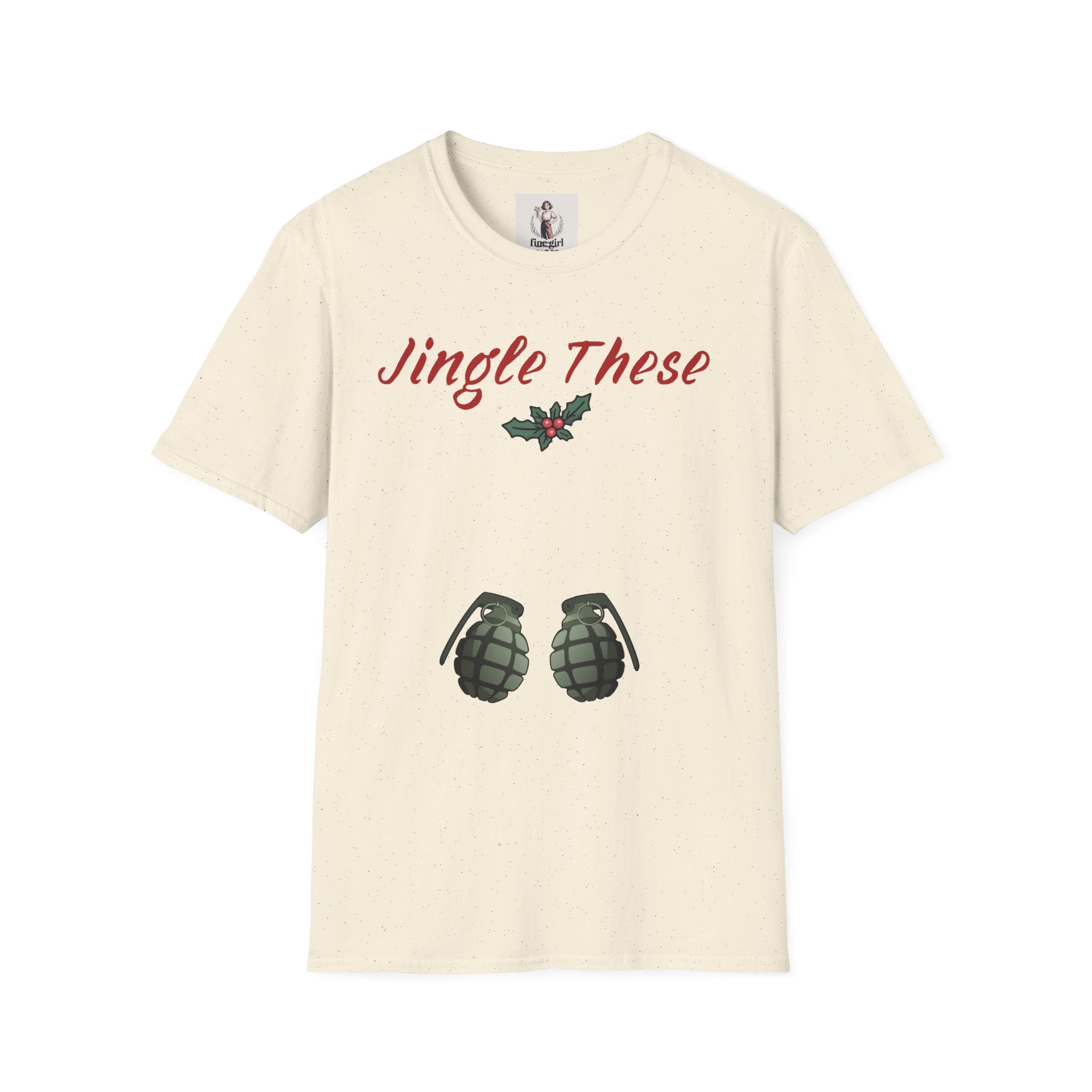 Jingle These Hand Grenades Christmas T-Shirt ~ Unisex Softstyle T-Shirt