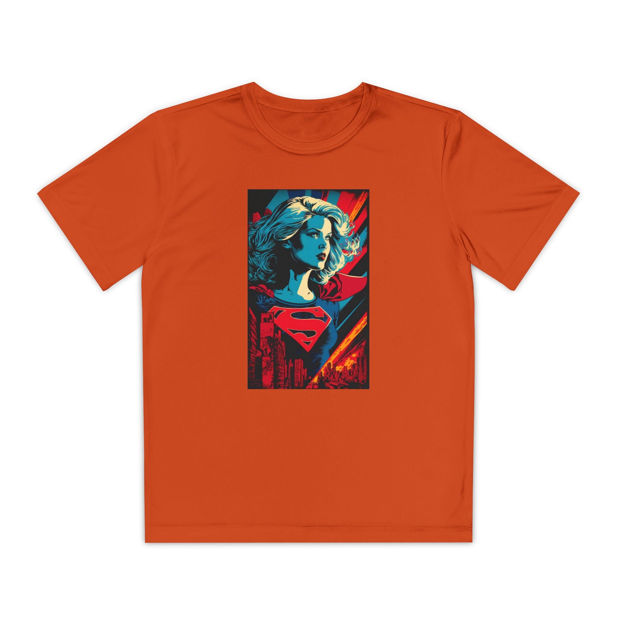 Superhero Youth T-Shirt Sports Graphic Tee, Cool Athletic Shirt for Kids
