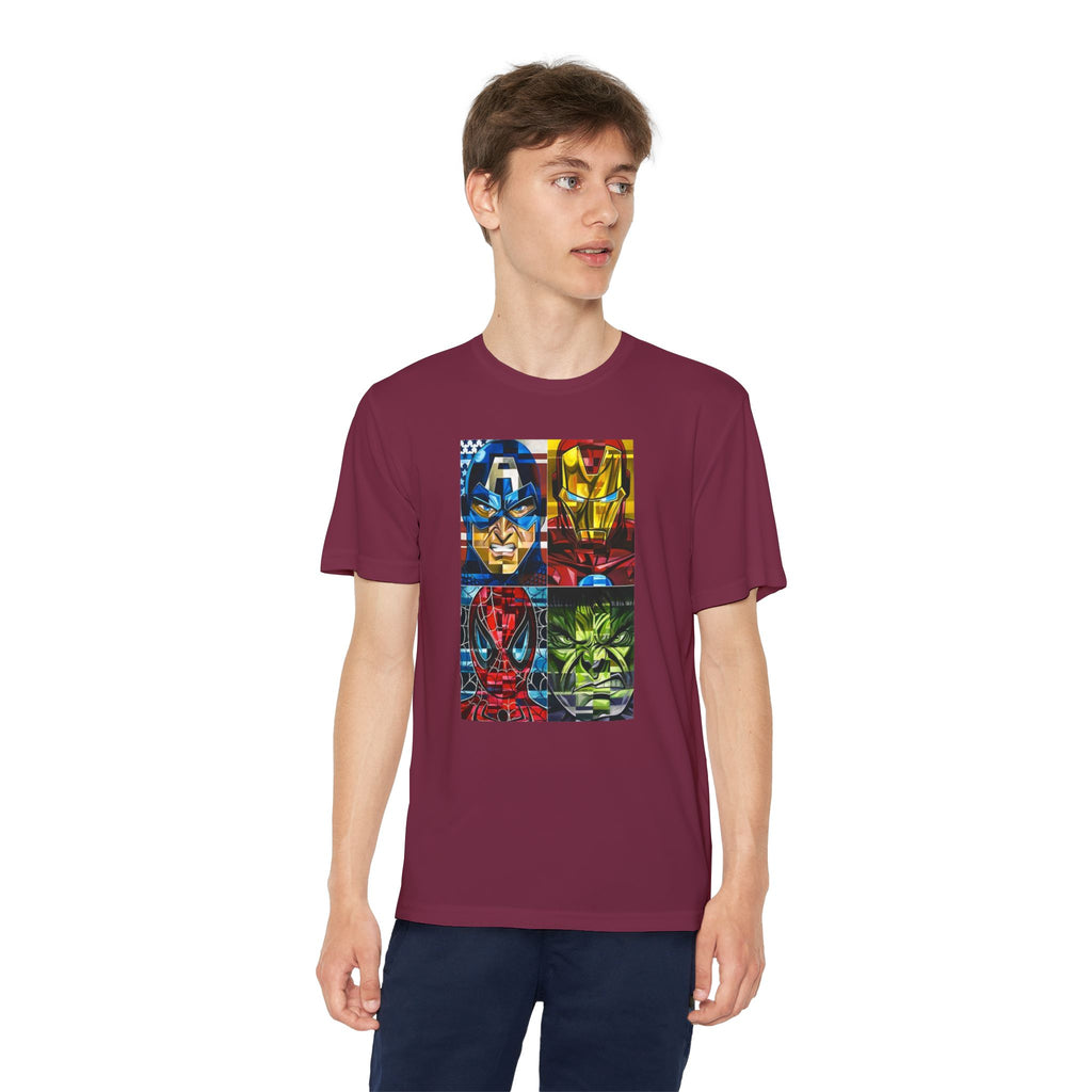 Advengers Youth T-Shirt Sports Graphic Tee, Cool Athletic Shirt for Kids, Perfect for Sports Events, Team Spirit