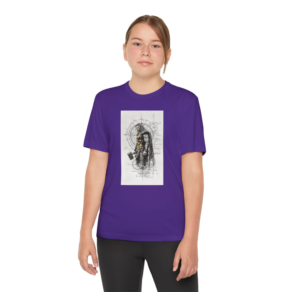 Superhero Youth T-Shirt Sports Graphic Tee, Cool Athletic Shirt for Kids