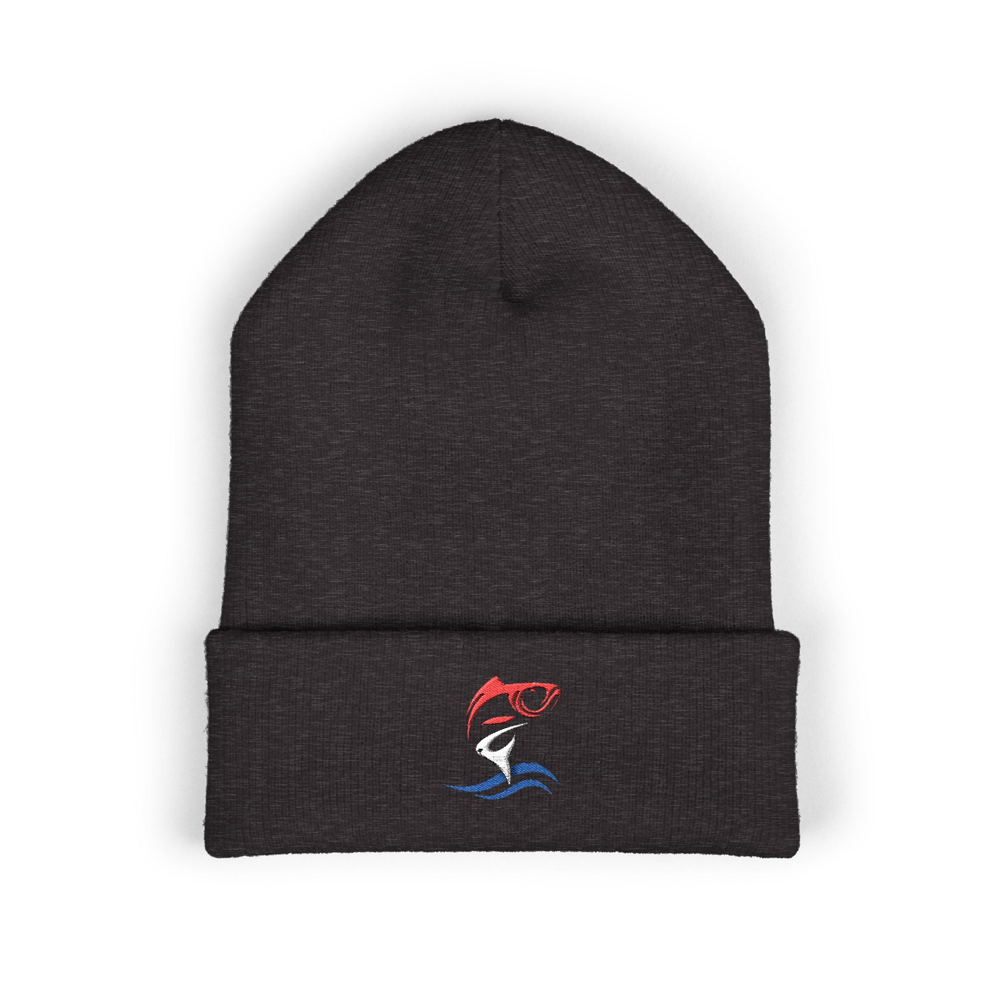 Embroidered Patriotic Fishing Beanie, Fisherman Gift, Outdoor Apparel, Fishing Gear, Angler Hat, Fishing Lure Beanie