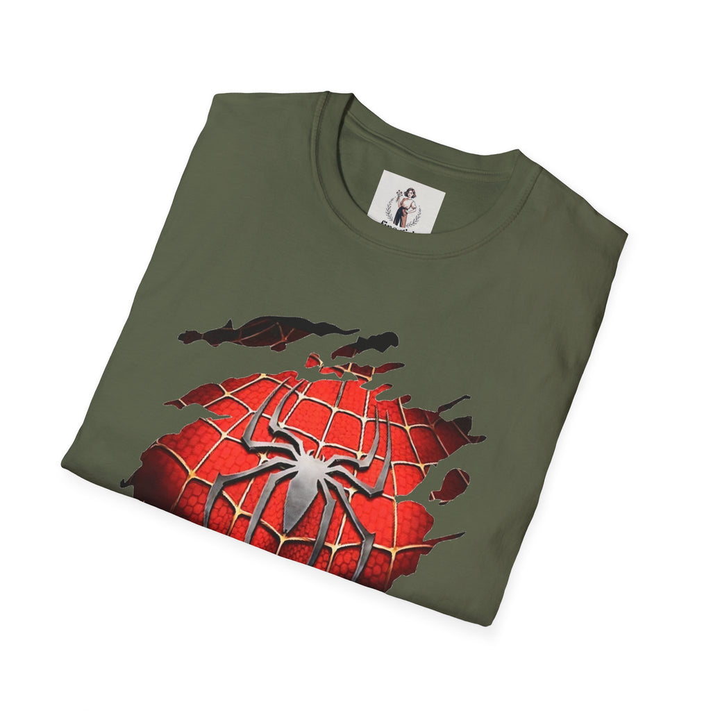 Spiderman Superhero Marvel Unisex Softstyle T-Shirt, Comic Book Tee, Geeky Clothing, Cosplay Costume Top