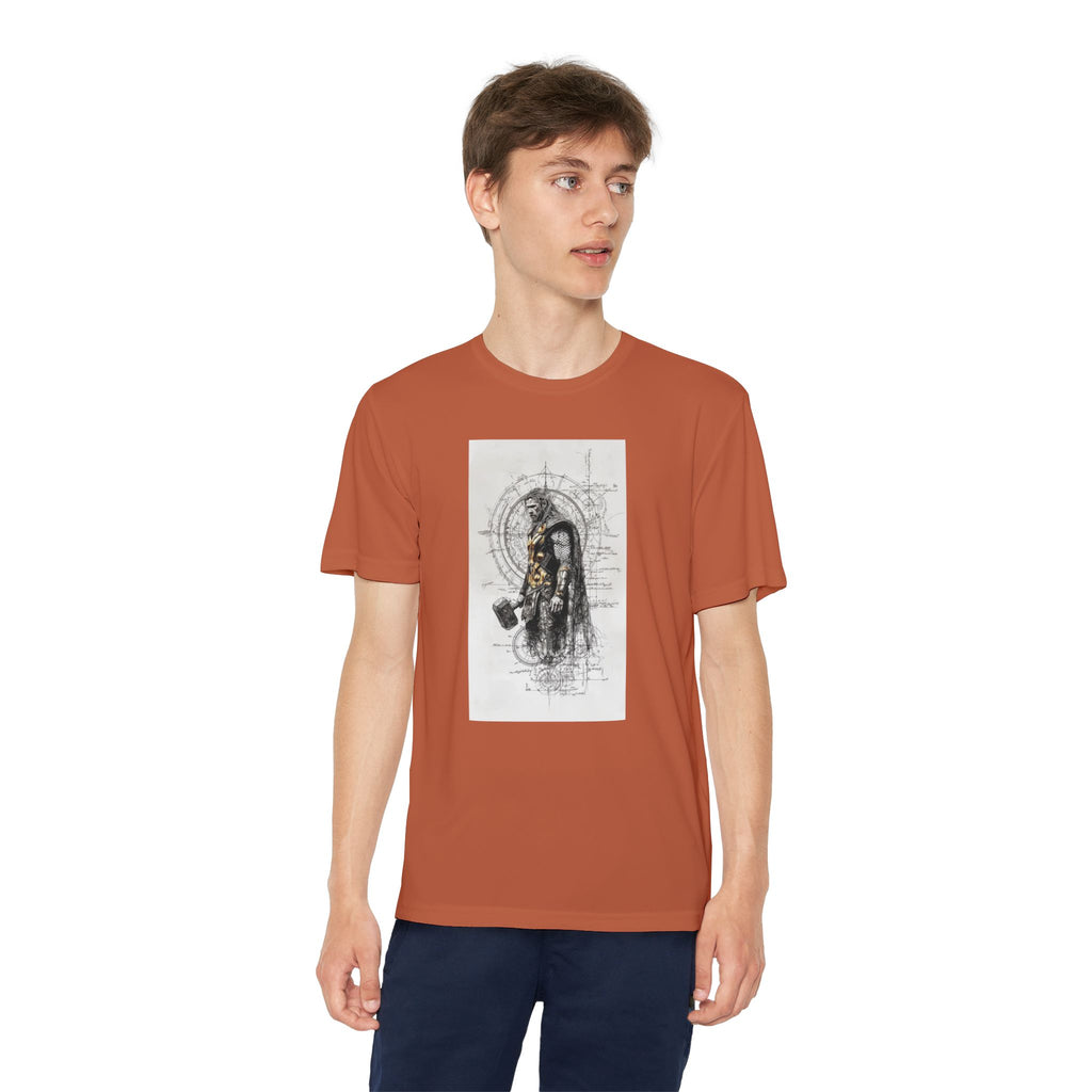 Superhero Youth T-Shirt Sports Graphic Tee, Cool Athletic Shirt for Kids