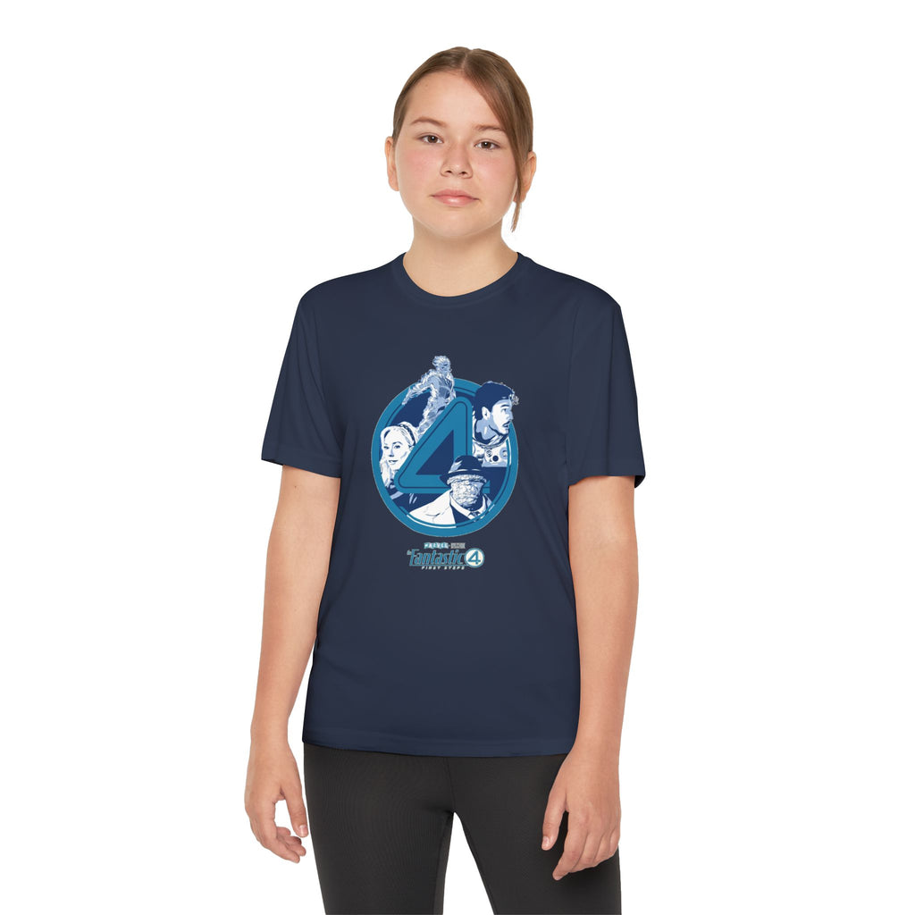 Fantastic 4 Youth T-Shirt Sports Graphic Tee, Cool Athletic Shirt for Kids, Perfect for Sports Events, Team Spirit