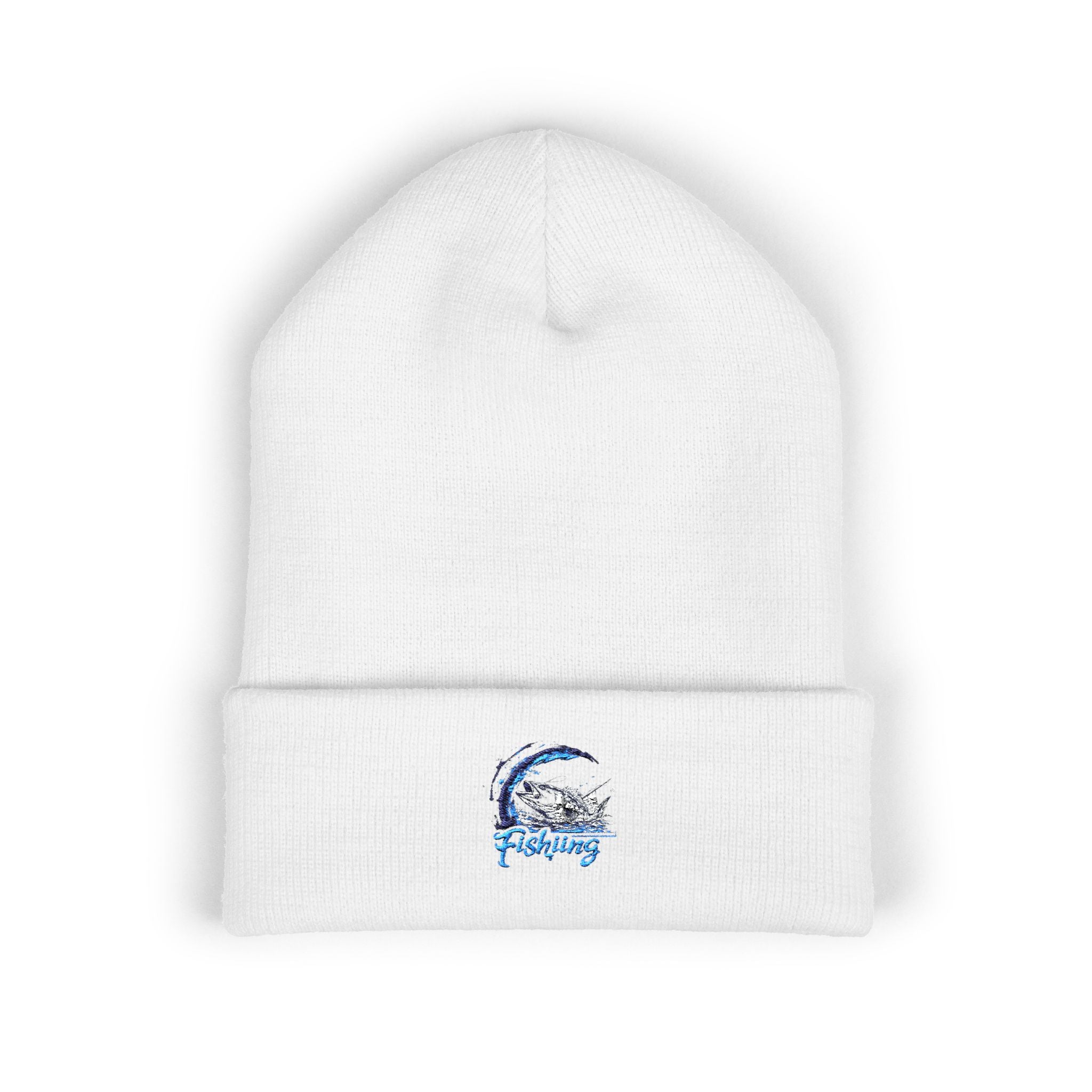Beanie, Fishing Embroidered Hat for Outdoor Enthusiasts, Angler Gift, Fisherman Apparel, Winter Headwear, Knit Cap