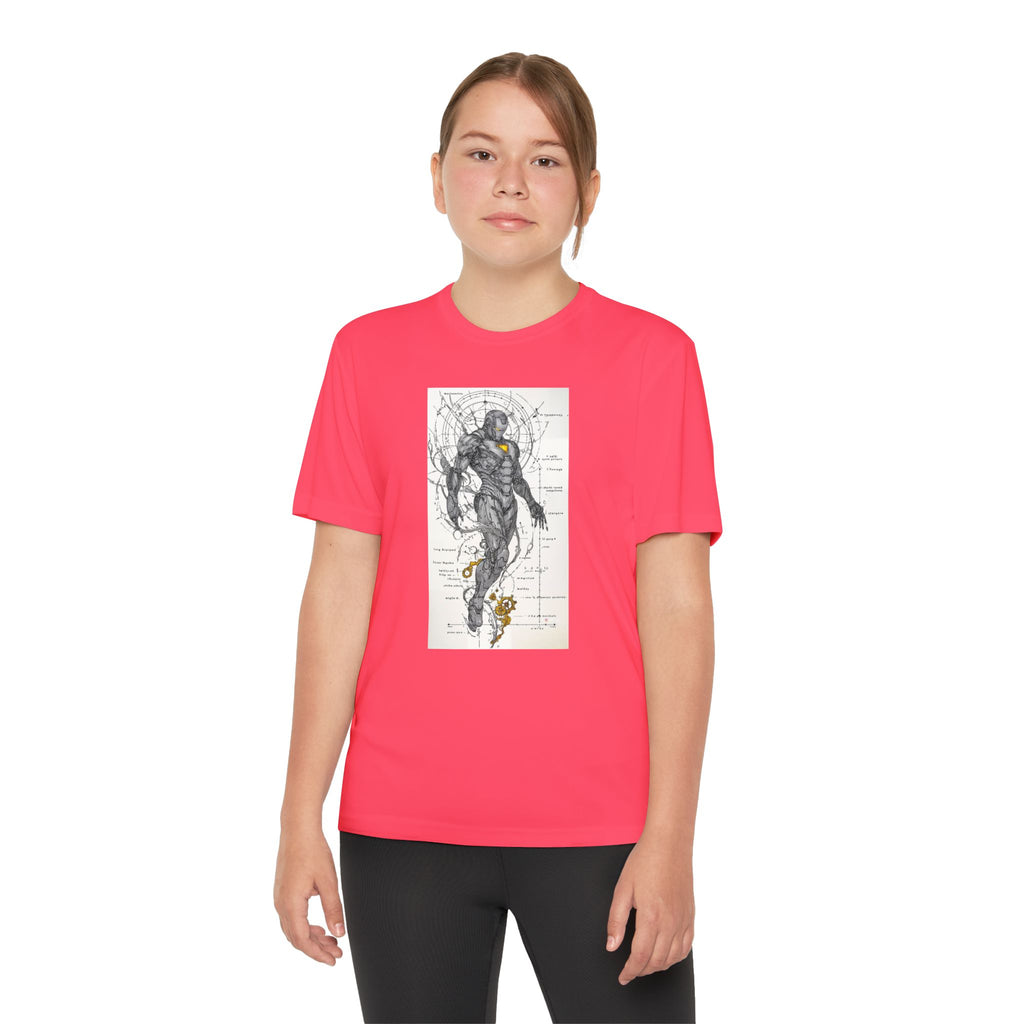 Superhero Youth T-Shirt Sports Graphic Tee, Cool Athletic Shirt for Kids