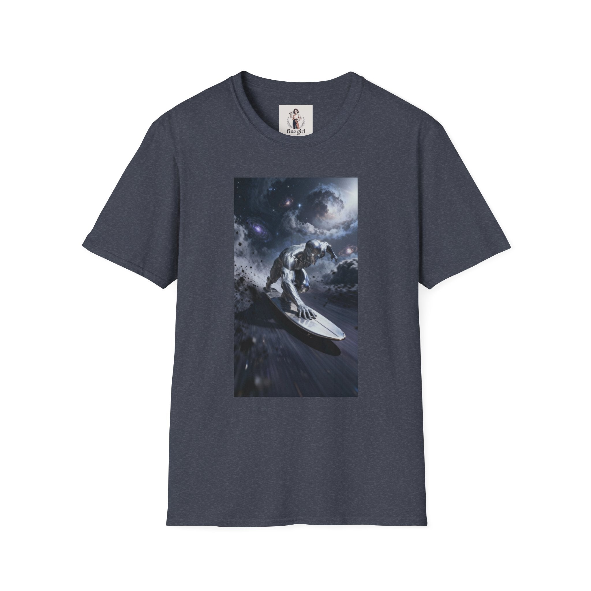 Silver Surfer Superhero Marvel Unisex Softstyle T-Shirt, Comic Book Tee, Geeky Clothing, Cosplay Costume Top
