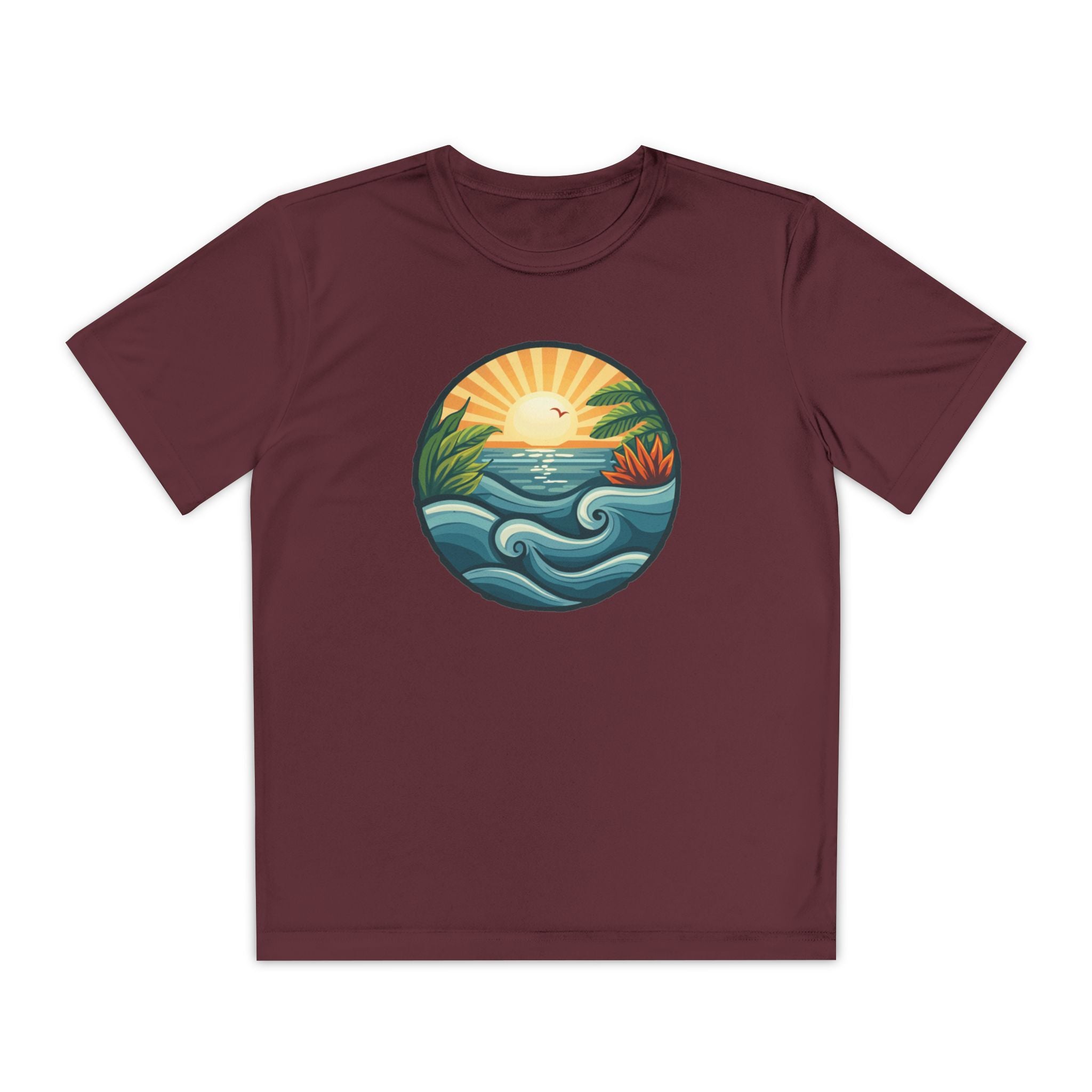 Beach Shirt Youth Competitor Tee, Kids Surf Tee, Summer Vacation Top, Ocean Lover T-Shirt, Coastal Clothing