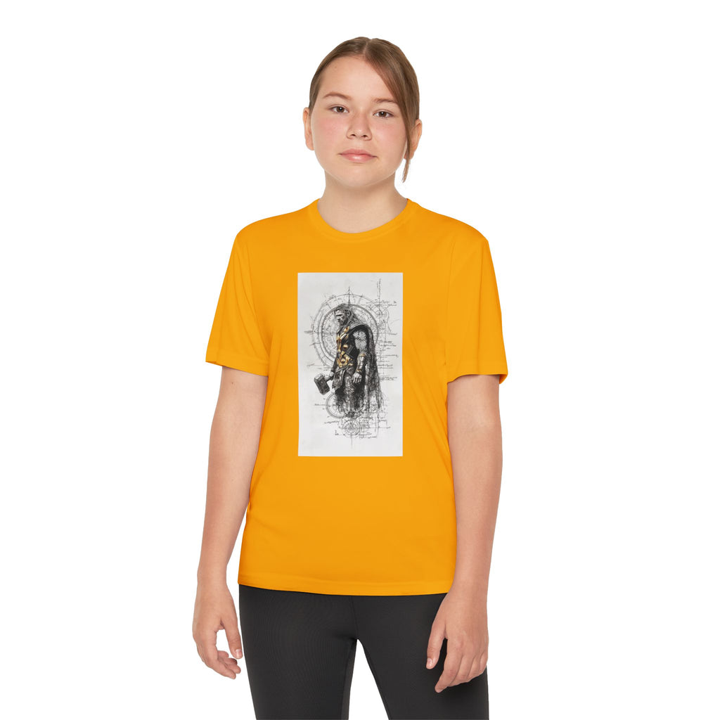 Superhero Youth T-Shirt Sports Graphic Tee, Cool Athletic Shirt for Kids