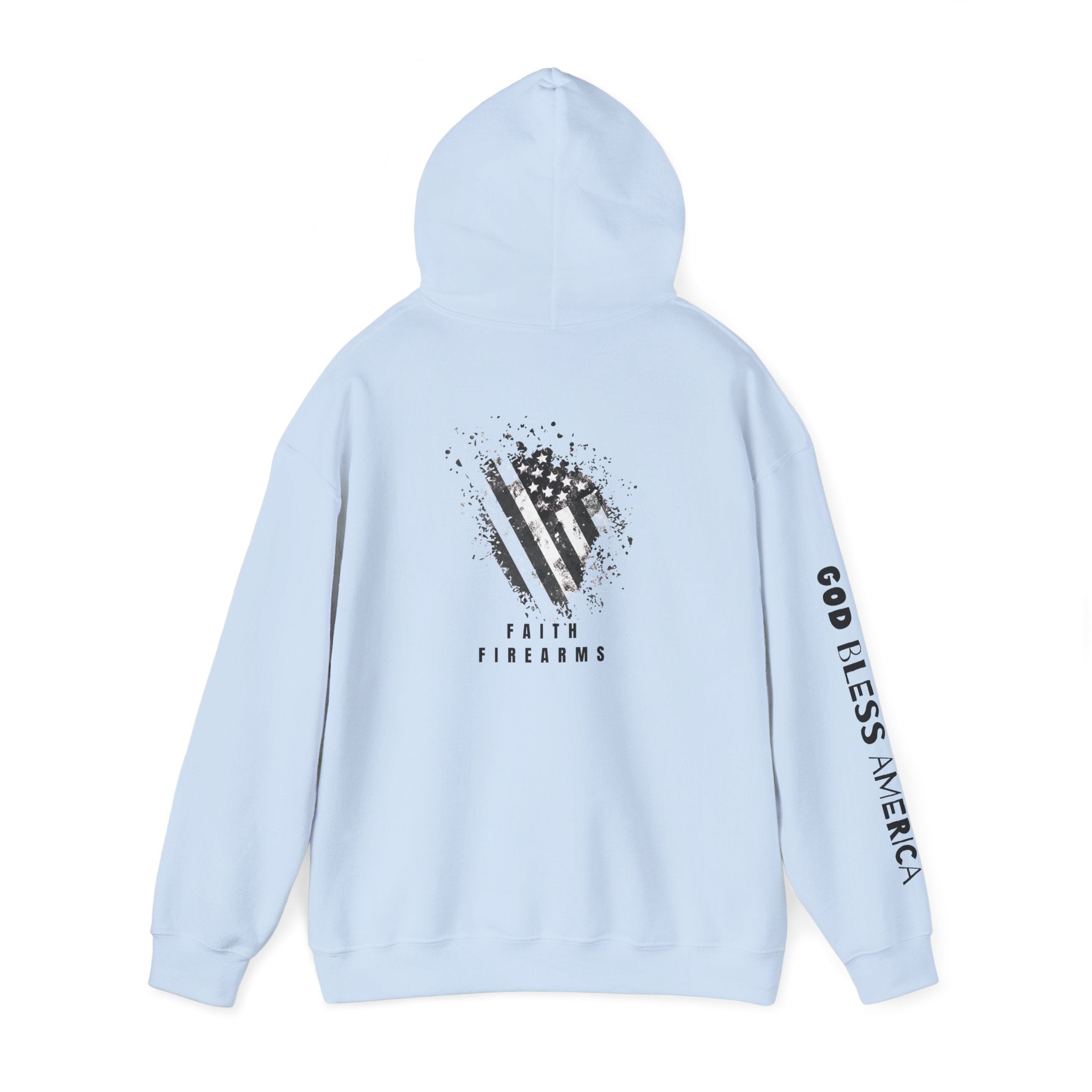 Faith Family Firearms Freedom Hooded Sweatshirt with Faith, Family, Firearms & Freedom Design - Unisex Cozy Wear for Celebrations