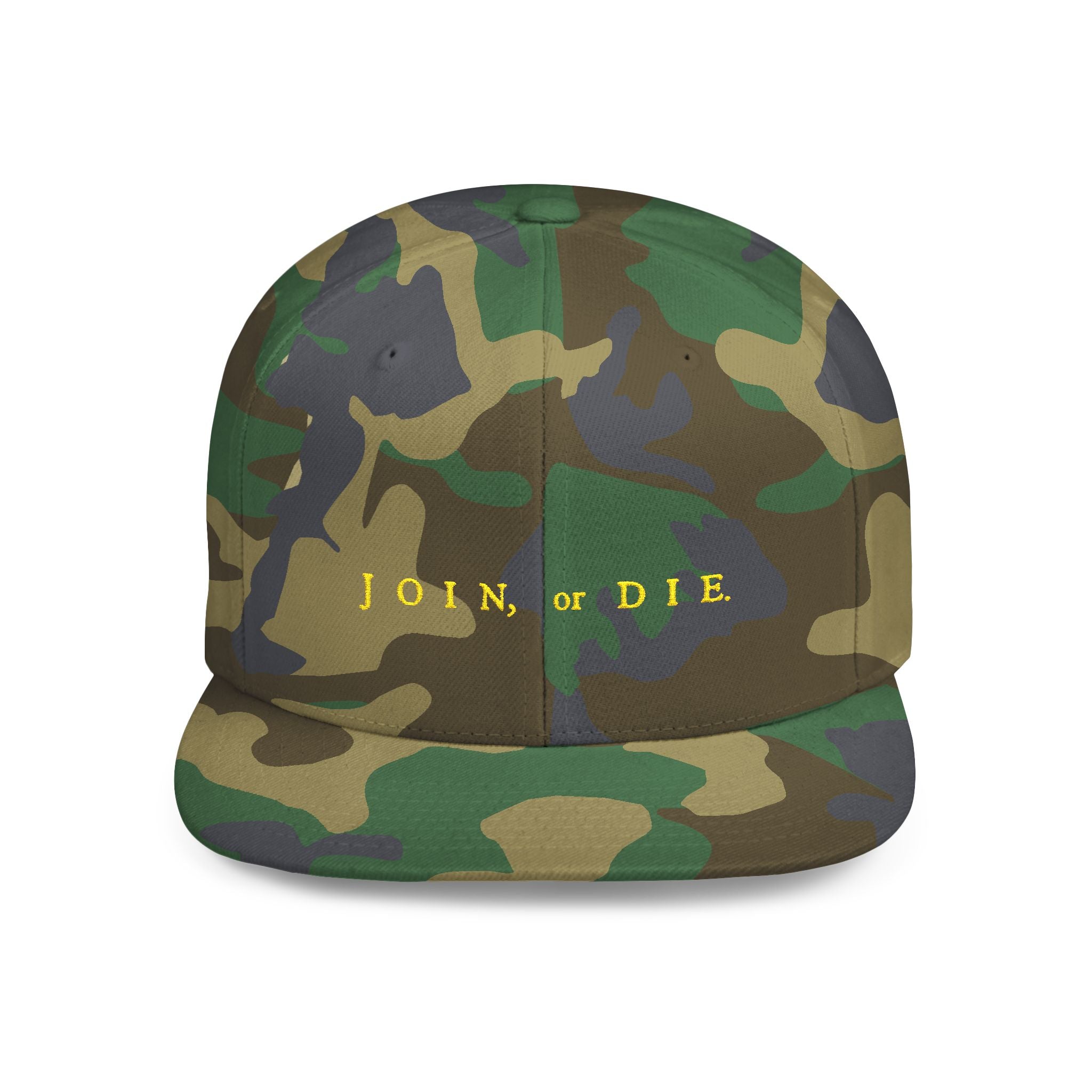 Join Or Die ~ Stylish Flat Bill Snapback Hat