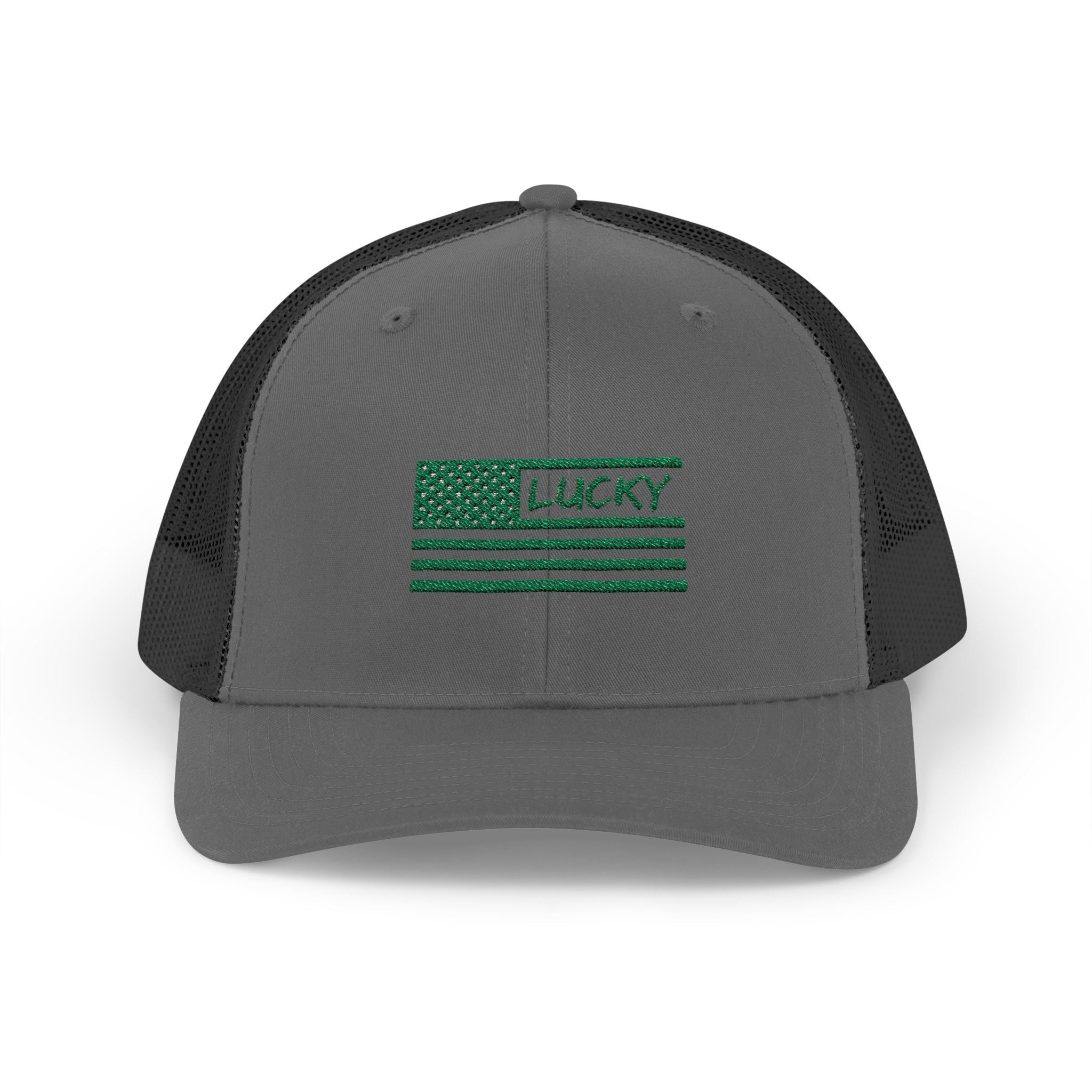 St. Patrick's Day Lucky 4-Leaf Clover Snapback Trucker Cap