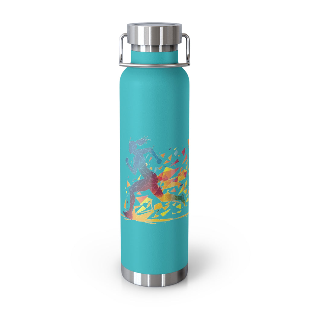 Woman Running Copper Insulated Water Bottle