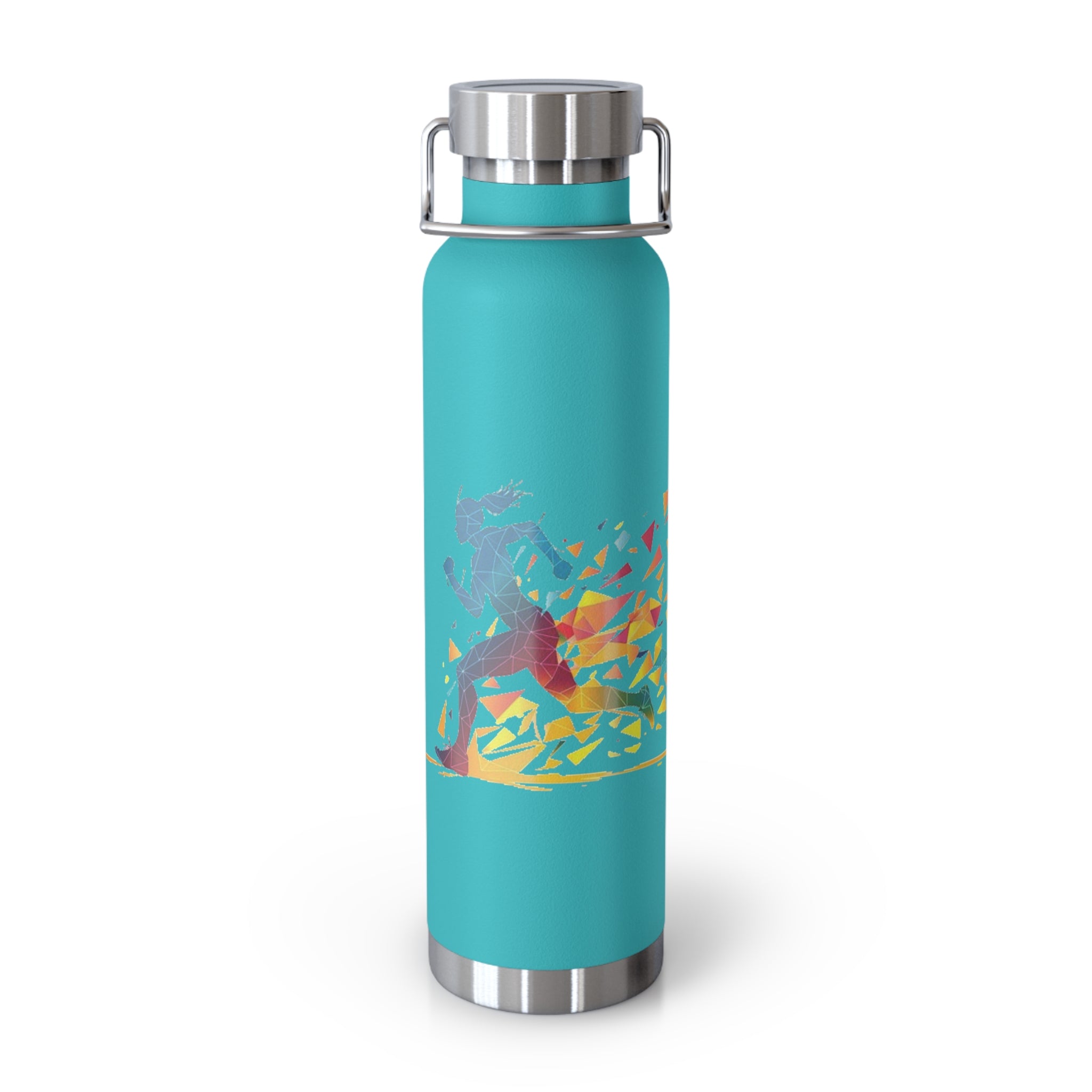 Woman Running Copper Insulated Water Bottle
