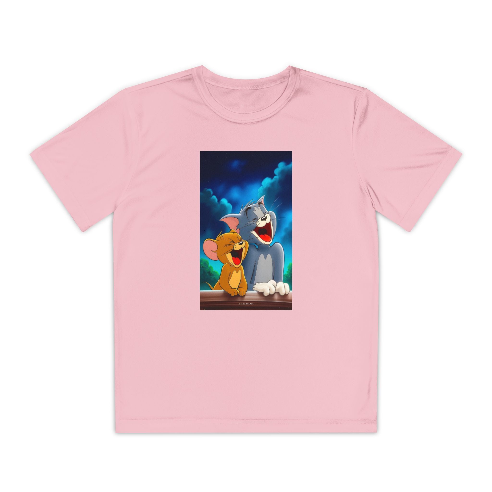 Youth Competitor Tee with Tom And Jerry design, Cartoon Graphic Kid's T-Shirt, Kids Tee, Children's Clothing, Funny Tee for Boys and Girls