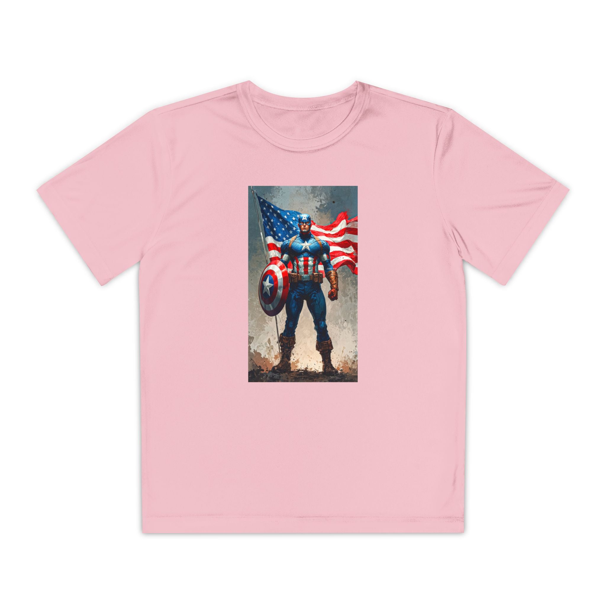 Captain America Superhero Marvel Patriotic, Kids Graphic T-Shirt, Boys Hero Top, Girls Comic Book Clothing, Birthday