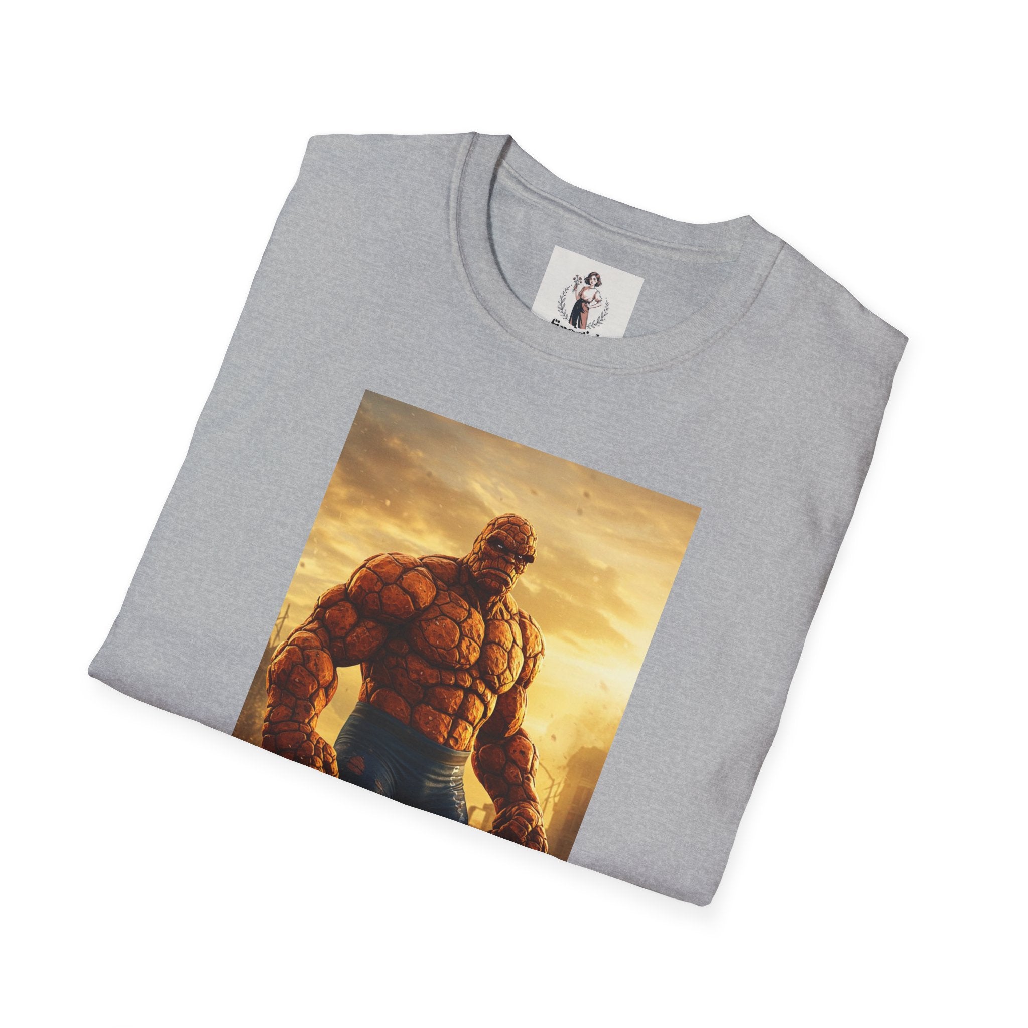 The Thing Superhero Marvel Unisex Softstyle T-Shirt, Comic Book Tee, Geeky Clothing, Cosplay Costume Top