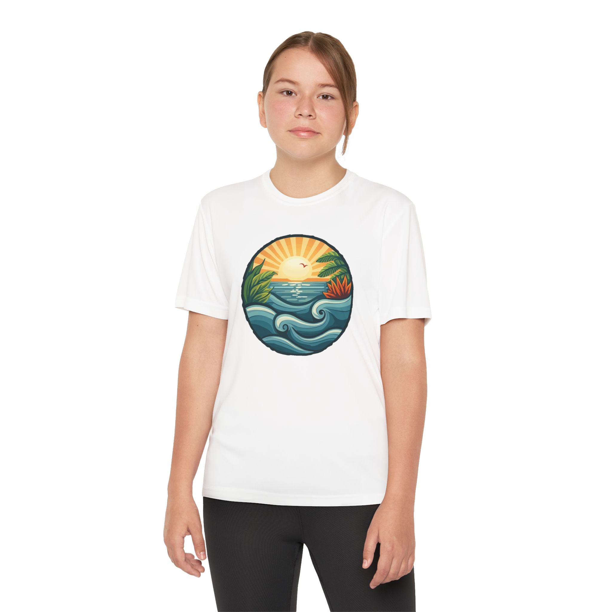 Beach Shirt Youth Competitor Tee, Kids Surf Tee, Summer Vacation Top, Ocean Lover T-Shirt, Coastal Clothing
