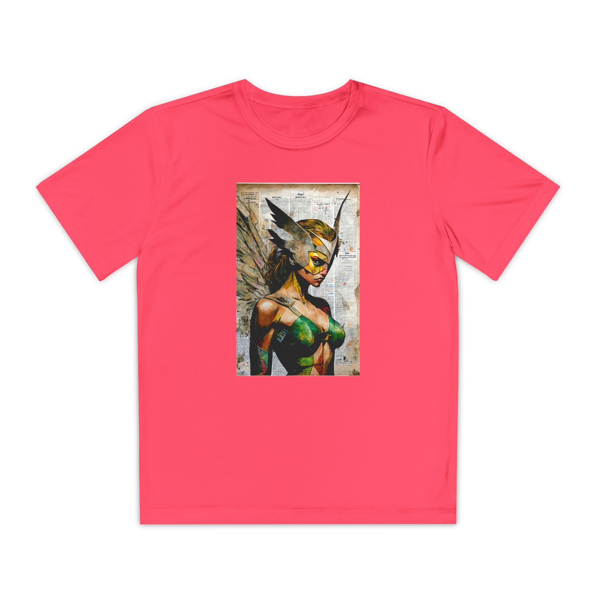 Superhero Youth T-Shirt Sports Graphic Tee, Cool Athletic Shirt for Kids