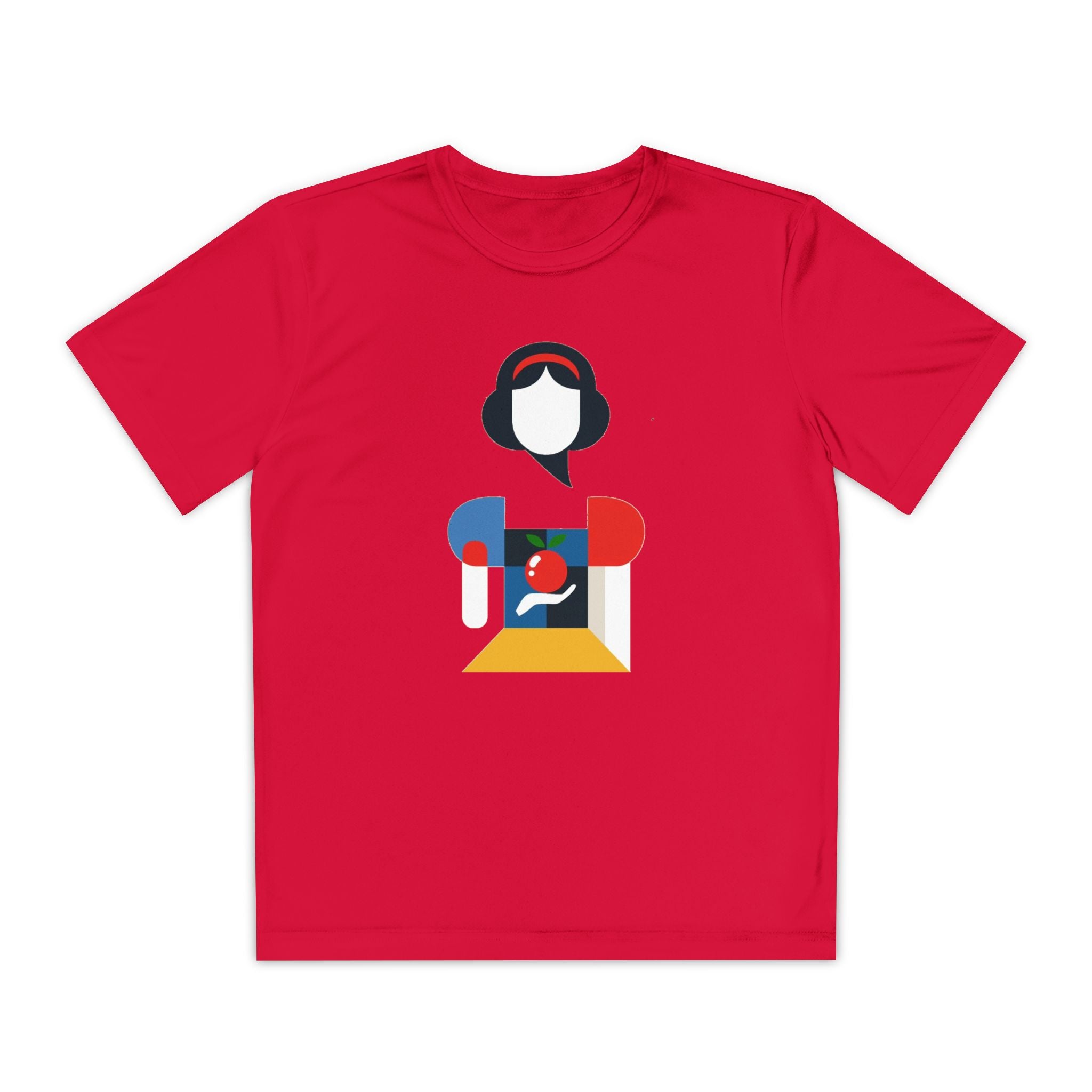 Snow White Youth T-Shirt Sports Graphic Tee, Cool Athletic Shirt for Kids, Perfect for Sports Events, Team Spirit