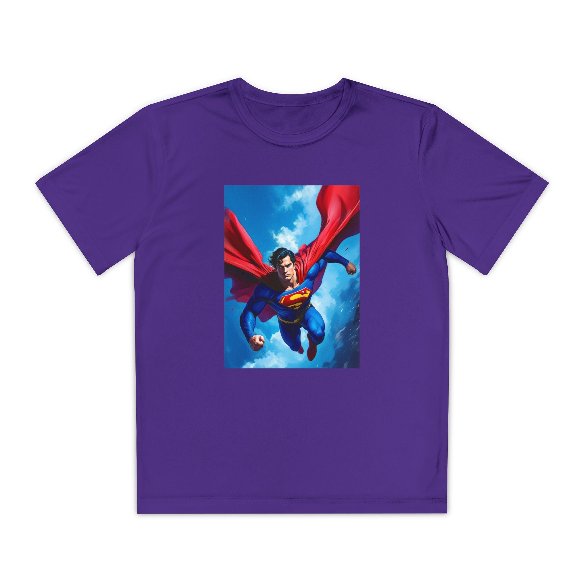 Superman Superhero Marvel T-Shirt, Youth Competitor Tee,  Kids Comic Book Hero Top, Children's Graphic Tee, Youth Super Power T-Shirt