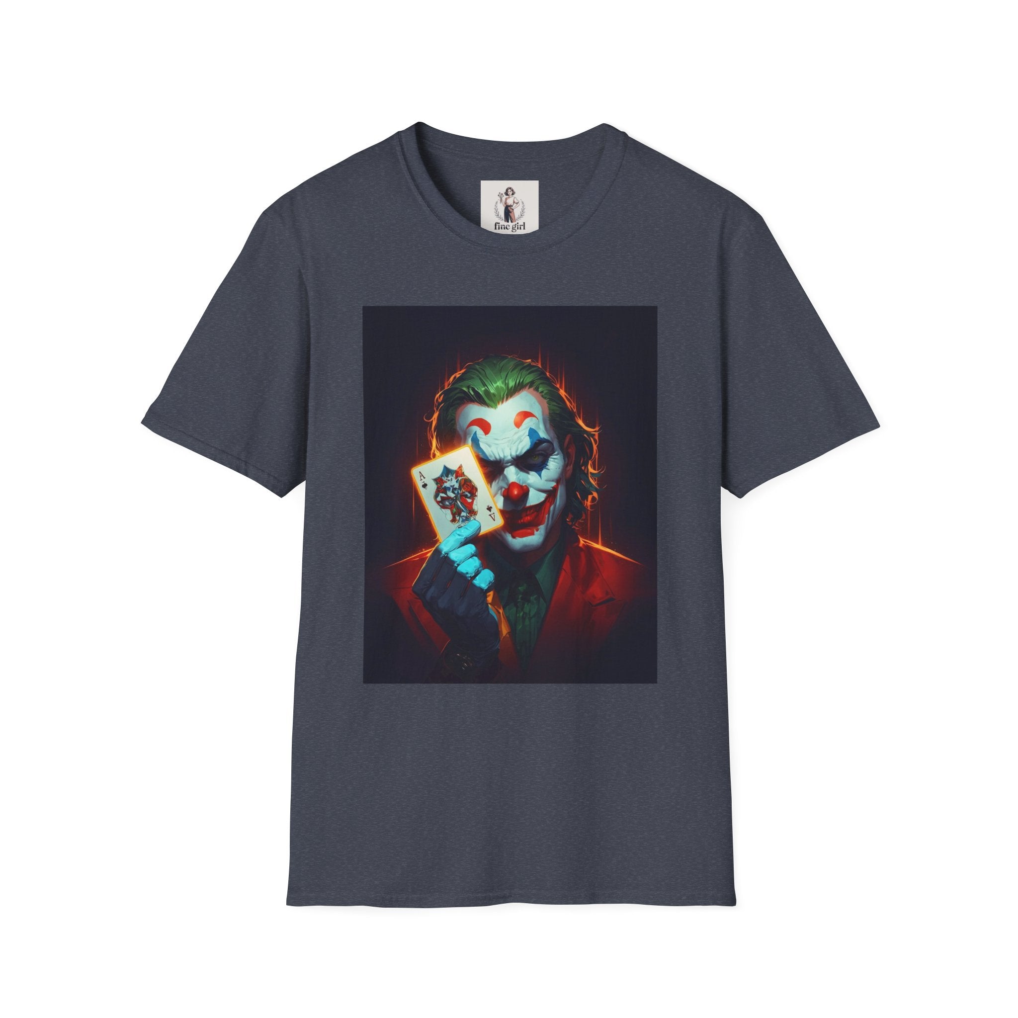 The Joker Superhero Marvel Unisex Softstyle T-Shirt, Comic Book Tee, Geeky Clothing, Cosplay Costume Top