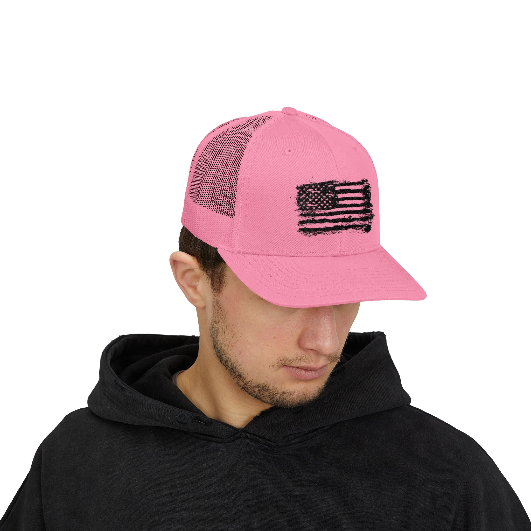 Patriotic Flag Snapback Trucker Cap, American Flag Hat, Outdoor Cap, Casual Wear, Gift for Dad, 4th of July Apparel