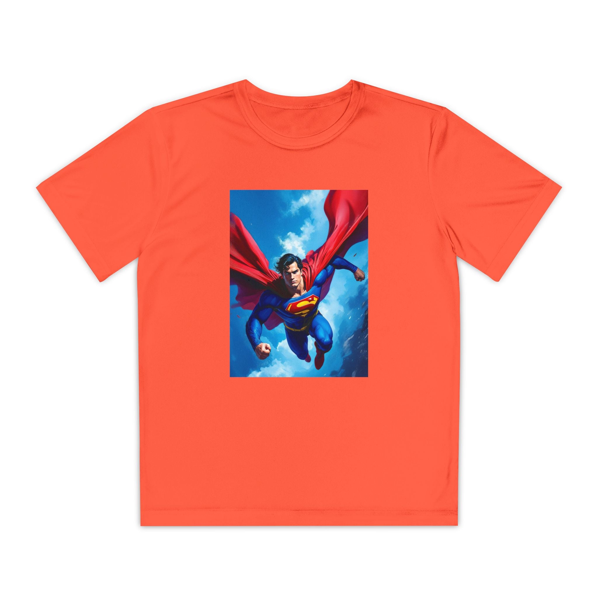 Superman Superhero Marvel T-Shirt, Youth Competitor Tee,  Kids Comic Book Hero Top, Children's Graphic Tee, Youth Super Power T-Shirt