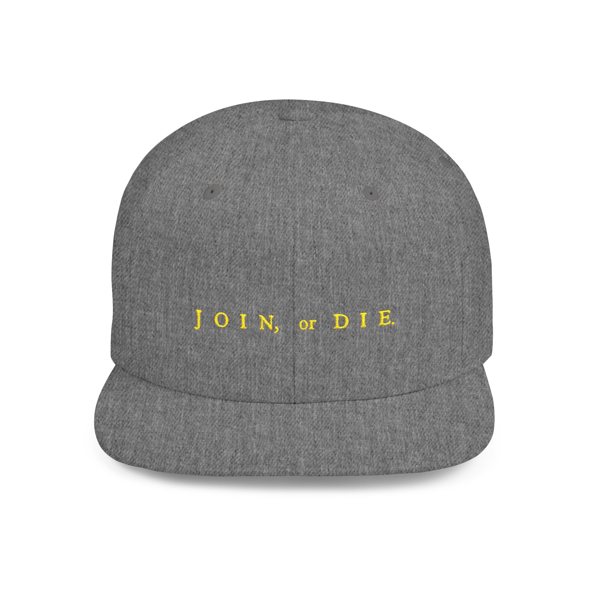Join Or Die ~ Stylish Flat Bill Snapback Hat