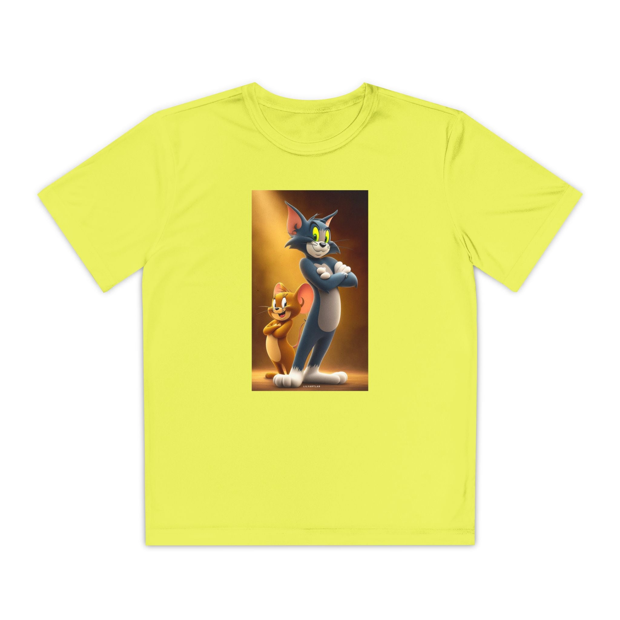 Youth Competitor Tee with Tom And Jerry design, Cartoon Graphic Kid's T-Shirt, Kids Tee, Children's Clothing, Funny Tee for Boys and Girls