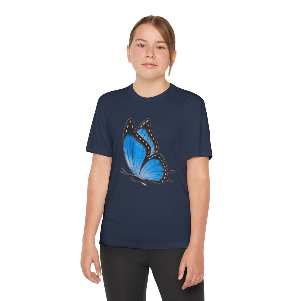 Butterffy Youth T-Shirt Sports Graphic Tee, Cool Athletic Shirt for Kids, Perfect for Sports Events, Team Spirit