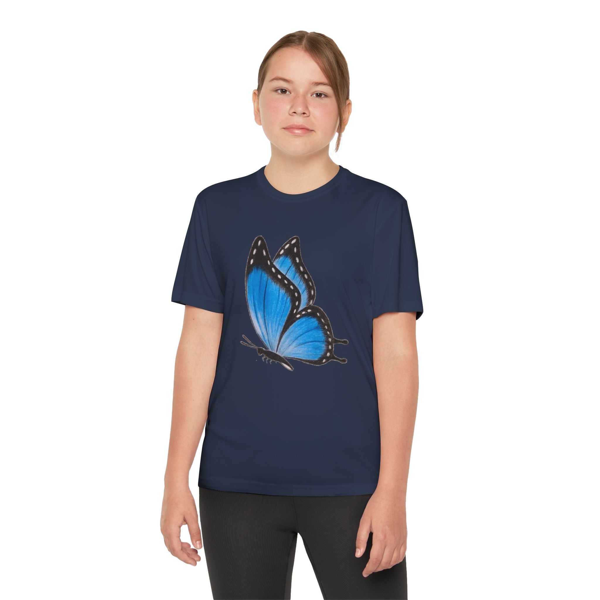 Butterffy Youth T-Shirt Sports Graphic Tee, Cool Athletic Shirt for Kids, Perfect for Sports Events, Team Spirit
