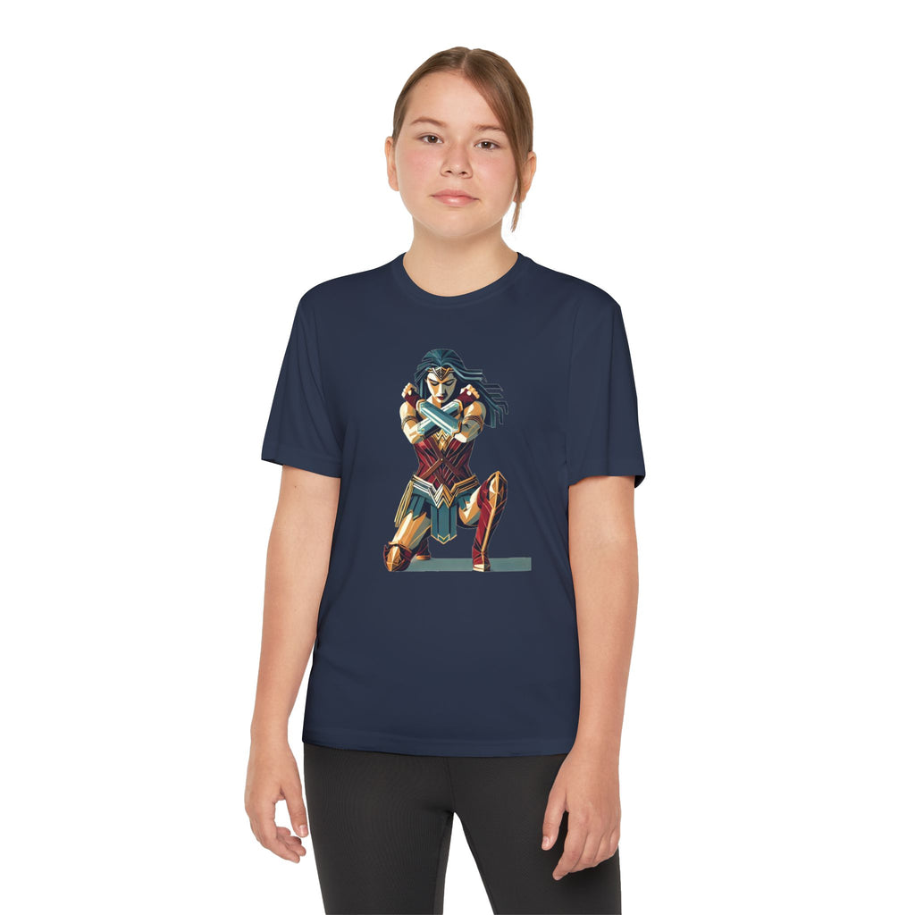 Wonder Woman Youth T-Shirt Sports Graphic Tee, Cool Athletic Shirt for Kids, Perfect for Sports Events, Team Spirit