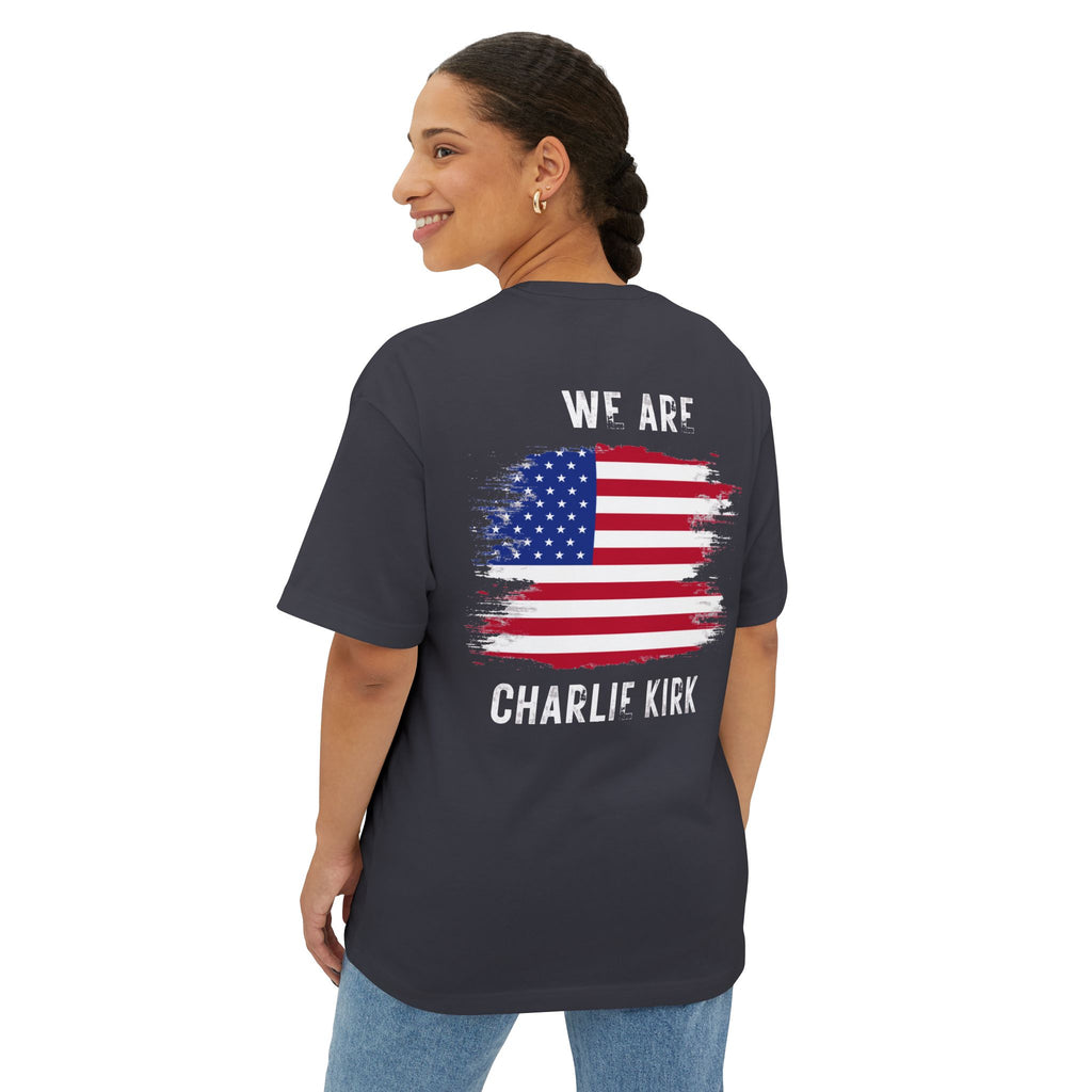 Charlie Kirk Unisex Oversized Boxy Tee