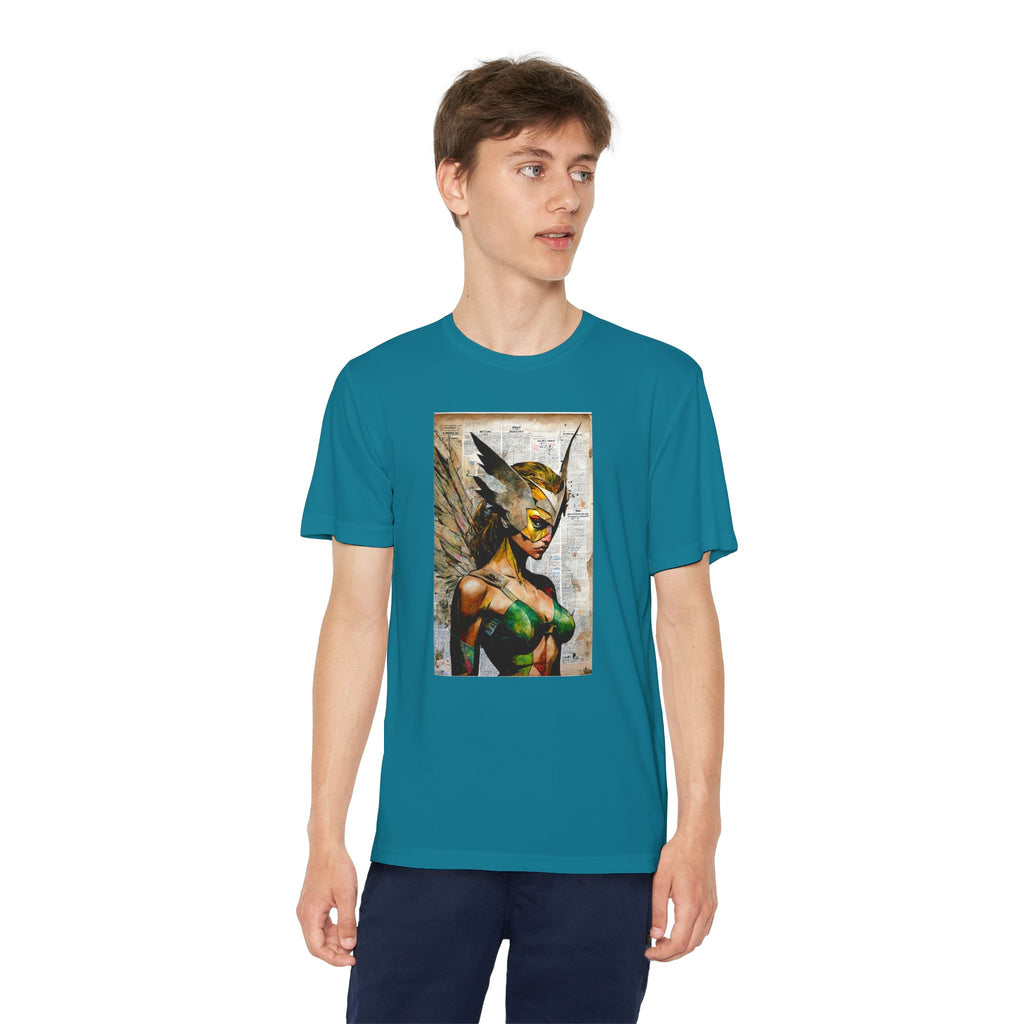 Superhero Youth T-Shirt Sports Graphic Tee, Cool Athletic Shirt for Kids