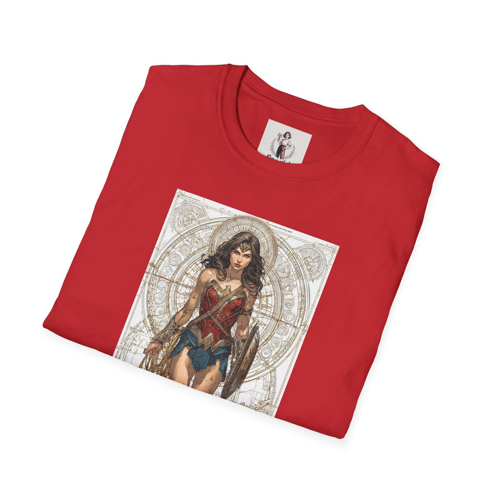 Wonder Woman Superhero Marvel Unisex Softstyle T-Shirt, Comic Book Tee, Geeky Clothing, Cosplay Costume Top