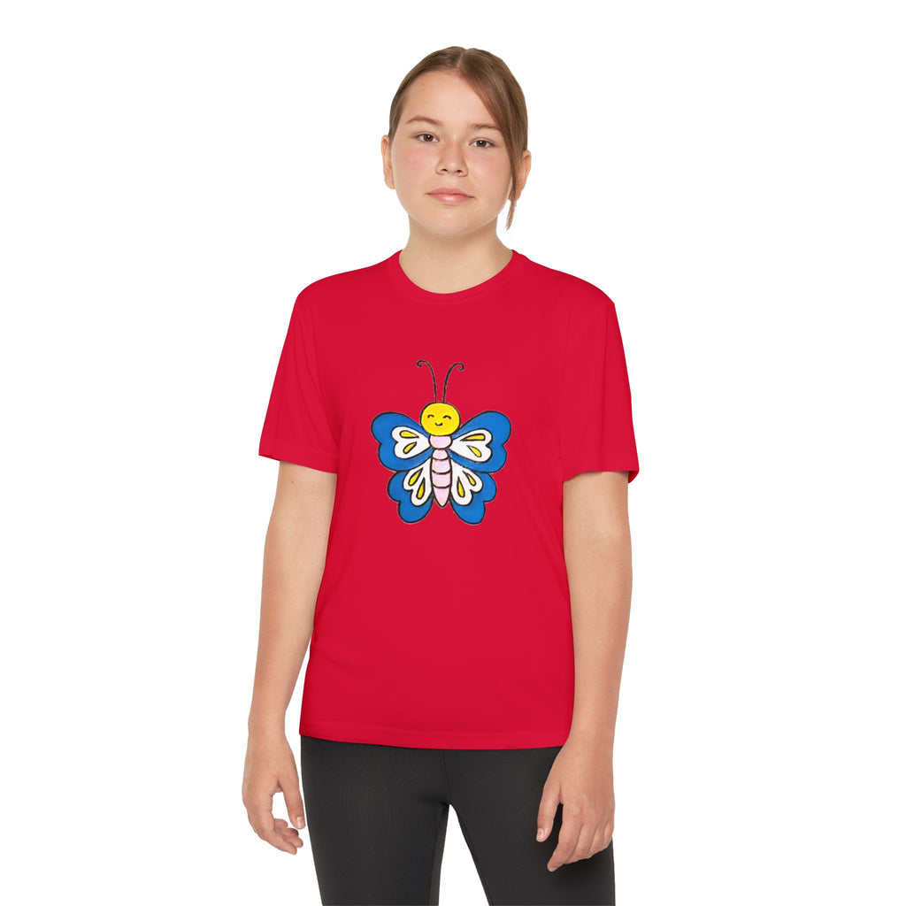 Butterffy Youth T-Shirt Sports Graphic Tee, Cool Athletic Shirt for Kids, Perfect for Sports Events, Team Spirit