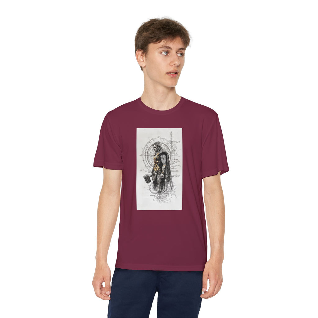 Superhero Youth T-Shirt Sports Graphic Tee, Cool Athletic Shirt for Kids