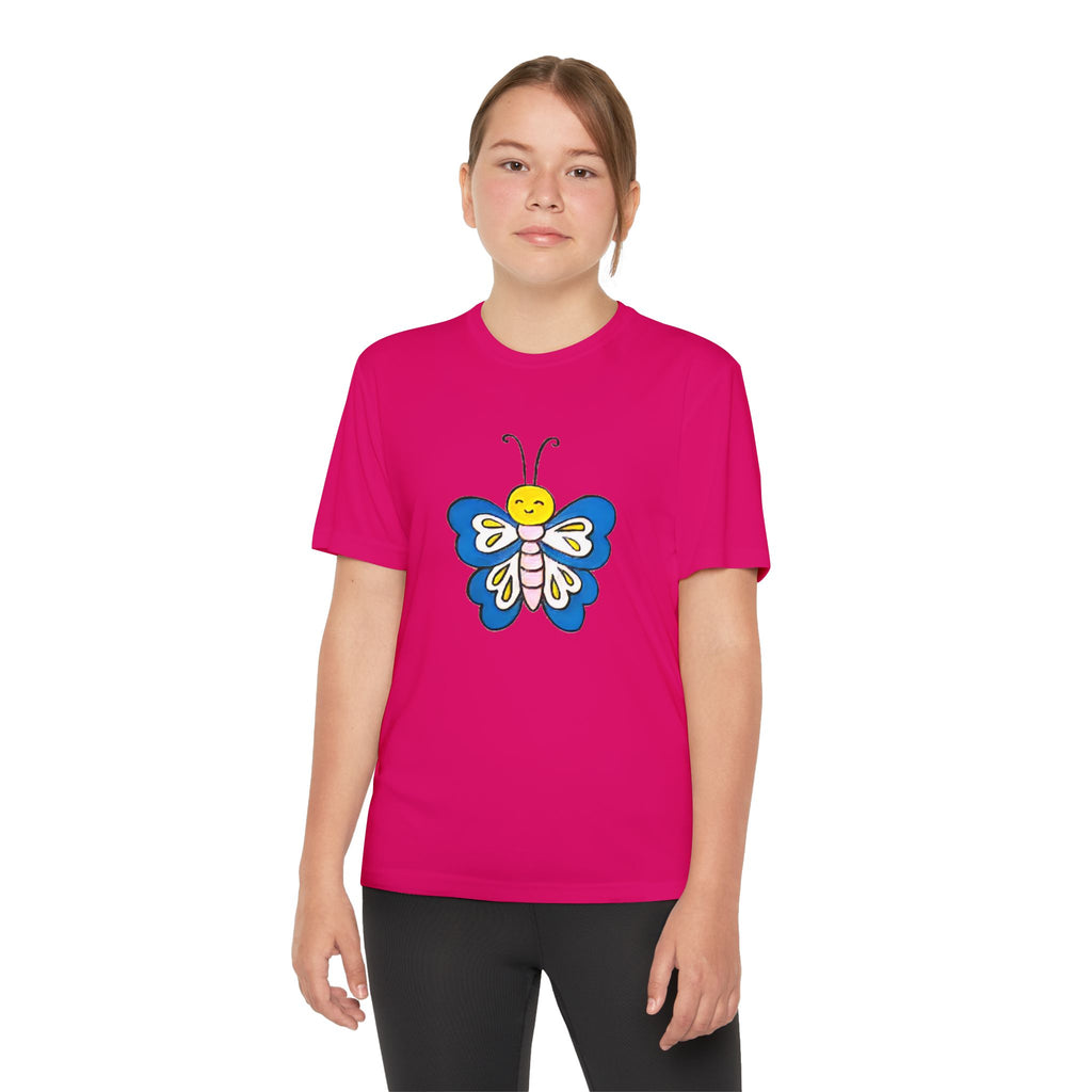 Butterffy Youth T-Shirt Sports Graphic Tee, Cool Athletic Shirt for Kids, Perfect for Sports Events, Team Spirit
