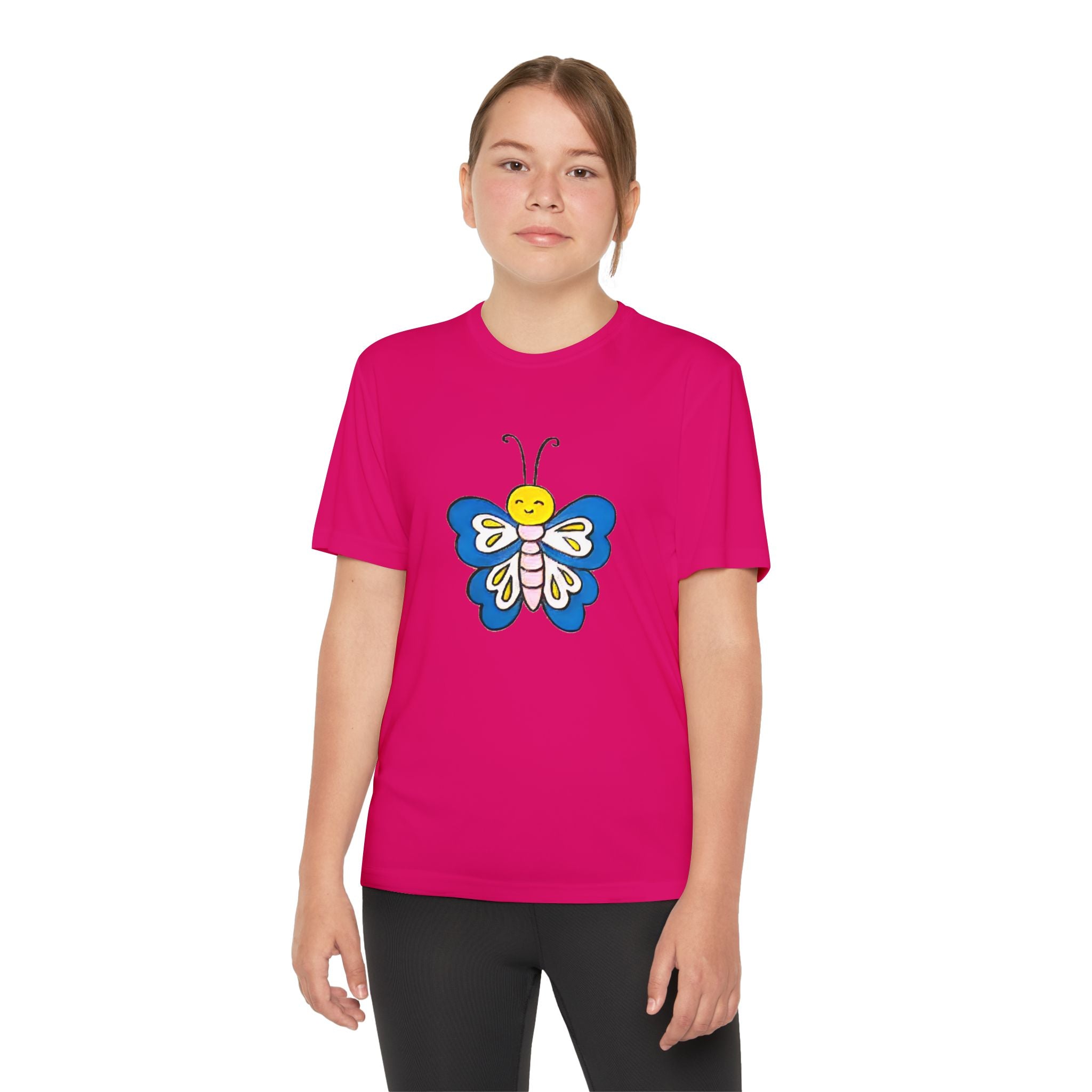 Butterffy Youth T-Shirt Sports Graphic Tee, Cool Athletic Shirt for Kids, Perfect for Sports Events, Team Spirit