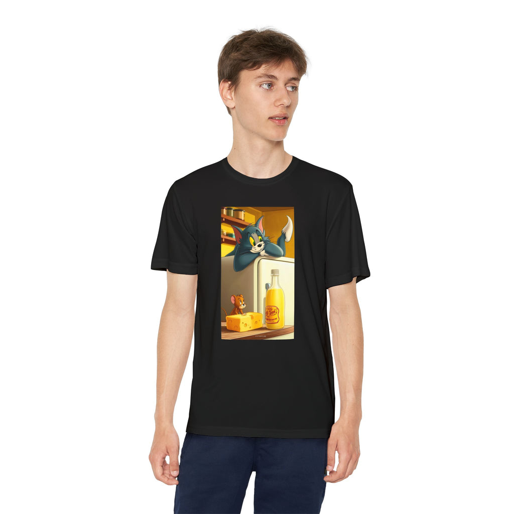 Youth Competitor Tee with Tom And Jerry design, Cartoon Graphic Kid's T-Shirt, Kids Tee, Children's Clothing, Funny Tee for Boys and Girls