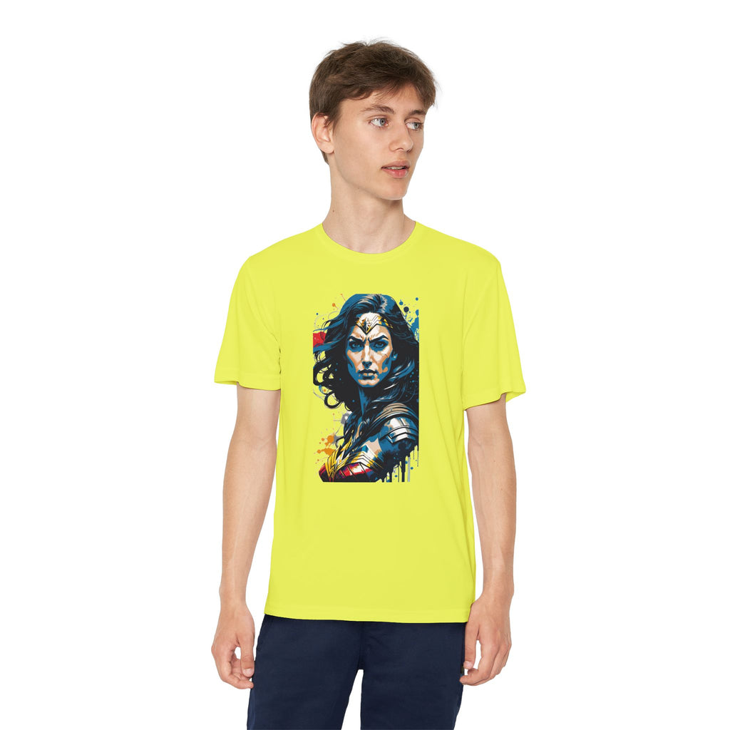 Superhero Youth T-Shirt Sports Graphic Tee, Cool Athletic Shirt for Kids