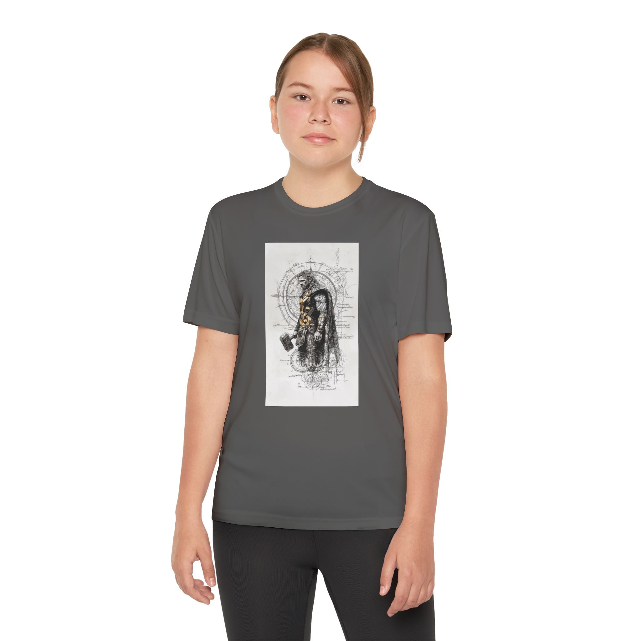 Superhero Youth T-Shirt Sports Graphic Tee, Cool Athletic Shirt for Kids