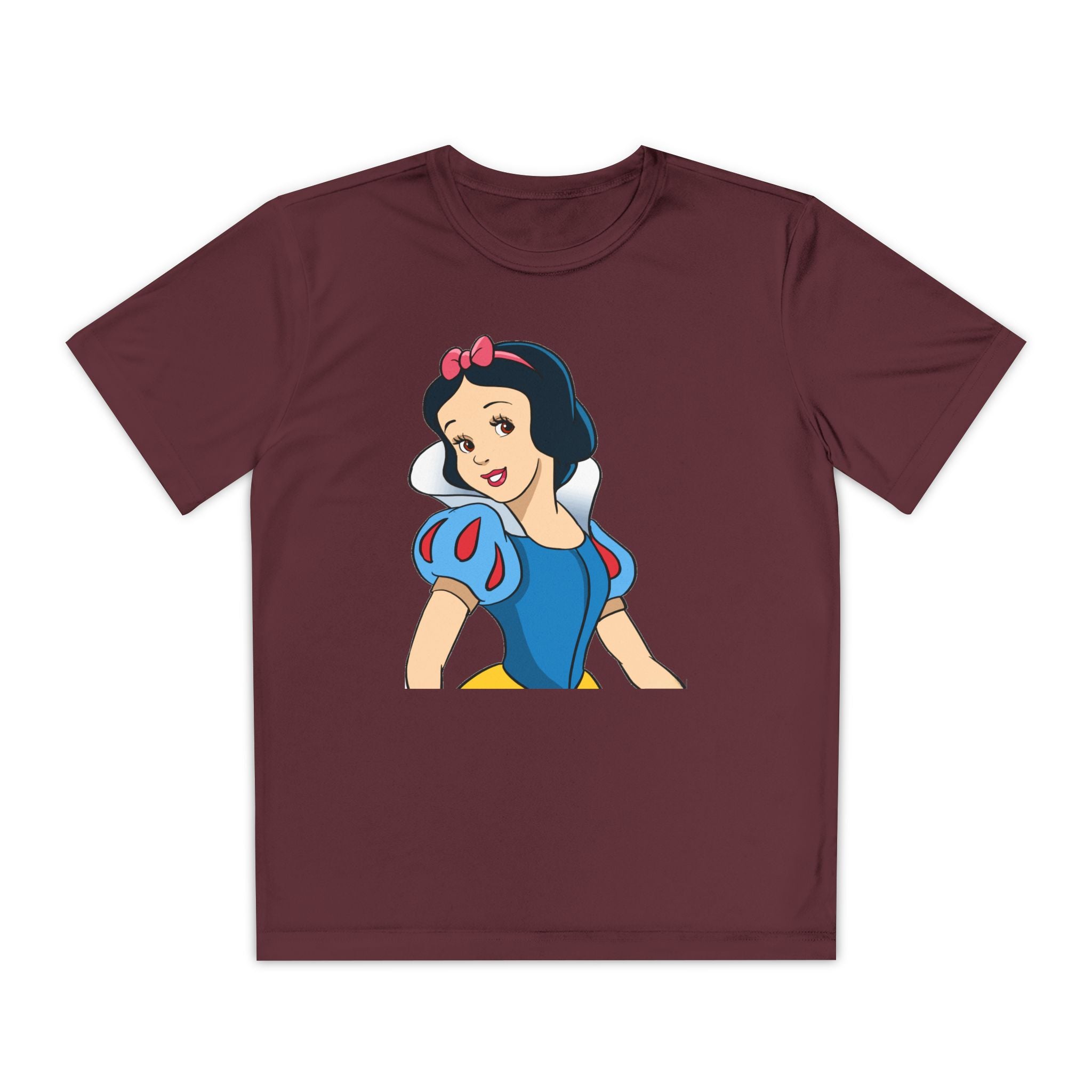 Snow White Youth T-Shirt Sports Graphic Tee, Cool Athletic Shirt for Kids, Perfect for Sports Events, Team Spirit