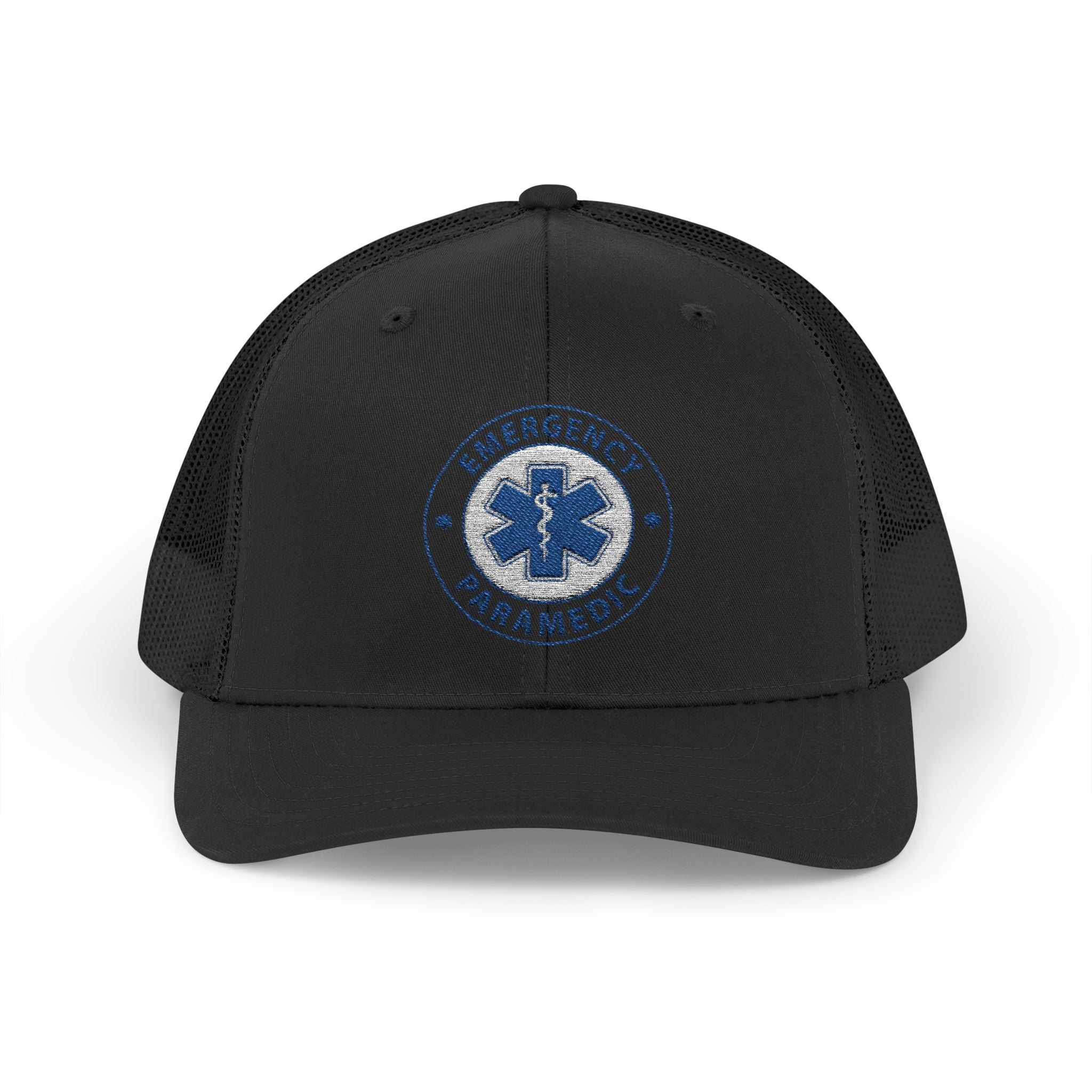 Paramedic Snapback Trucker Cap with Thin Red Line Design, Ideal for First Responders, Supportive Gifts, Memorials, Everyday Wear
