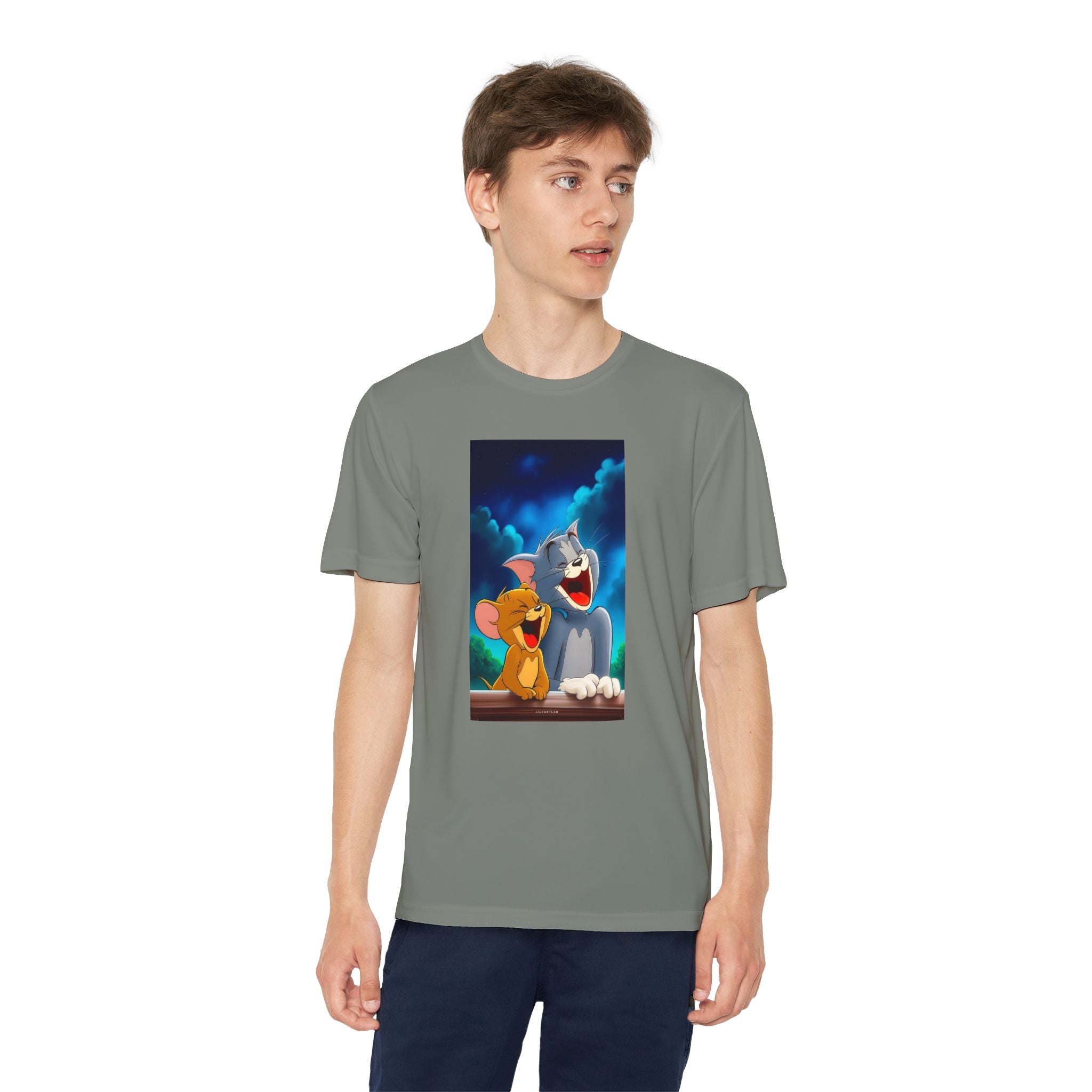 Youth Competitor Tee with Tom And Jerry design, Cartoon Graphic Kid's T-Shirt, Kids Tee, Children's Clothing, Funny Tee for Boys and Girls