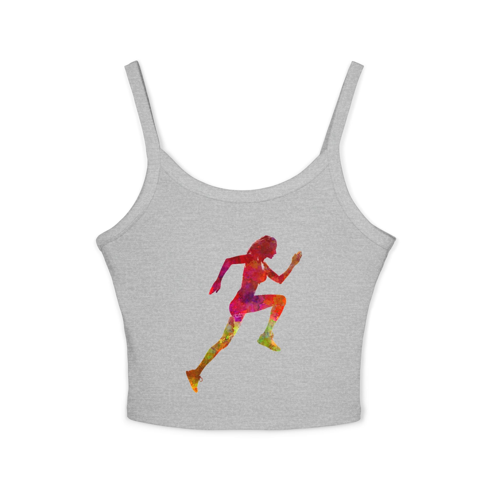 Running Woman Tank Top, Athletic Workout Top, Fitness Sleeveless Shirt, Jogging Muscle Tee, Exercise Gym Cami